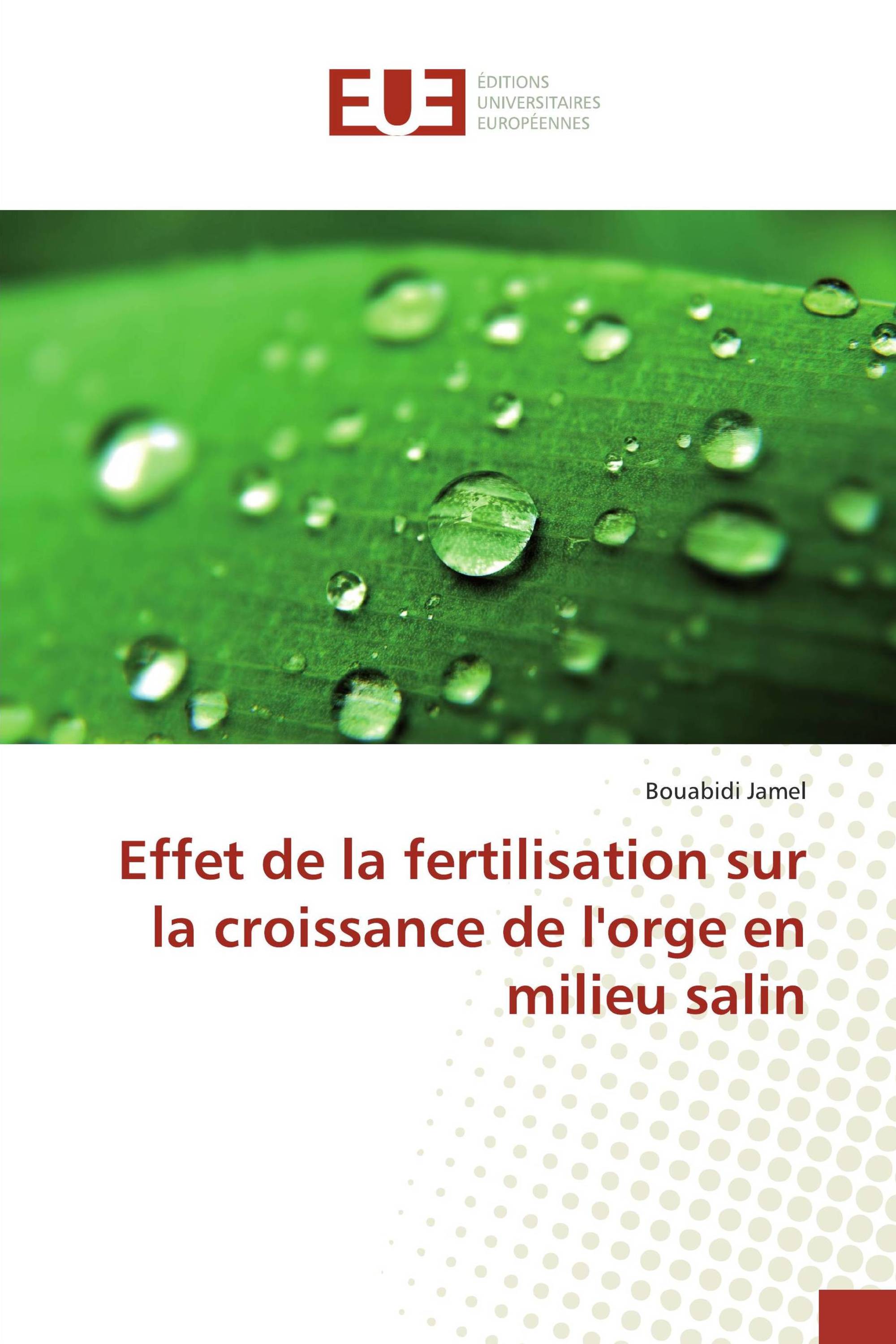 Effet De La Fertilisation Sur La Croissance De L Orge En Milieu Salin