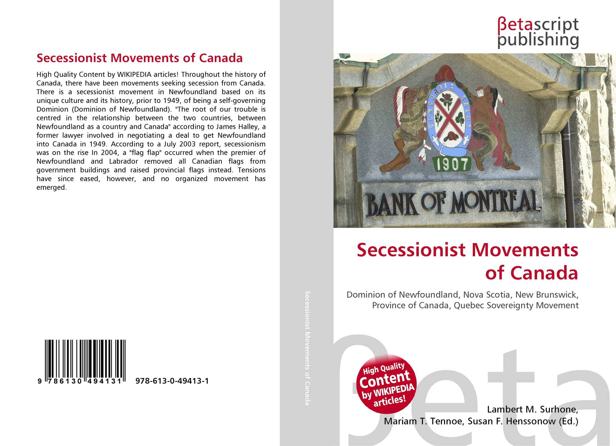 secessionist movements of canada的封面