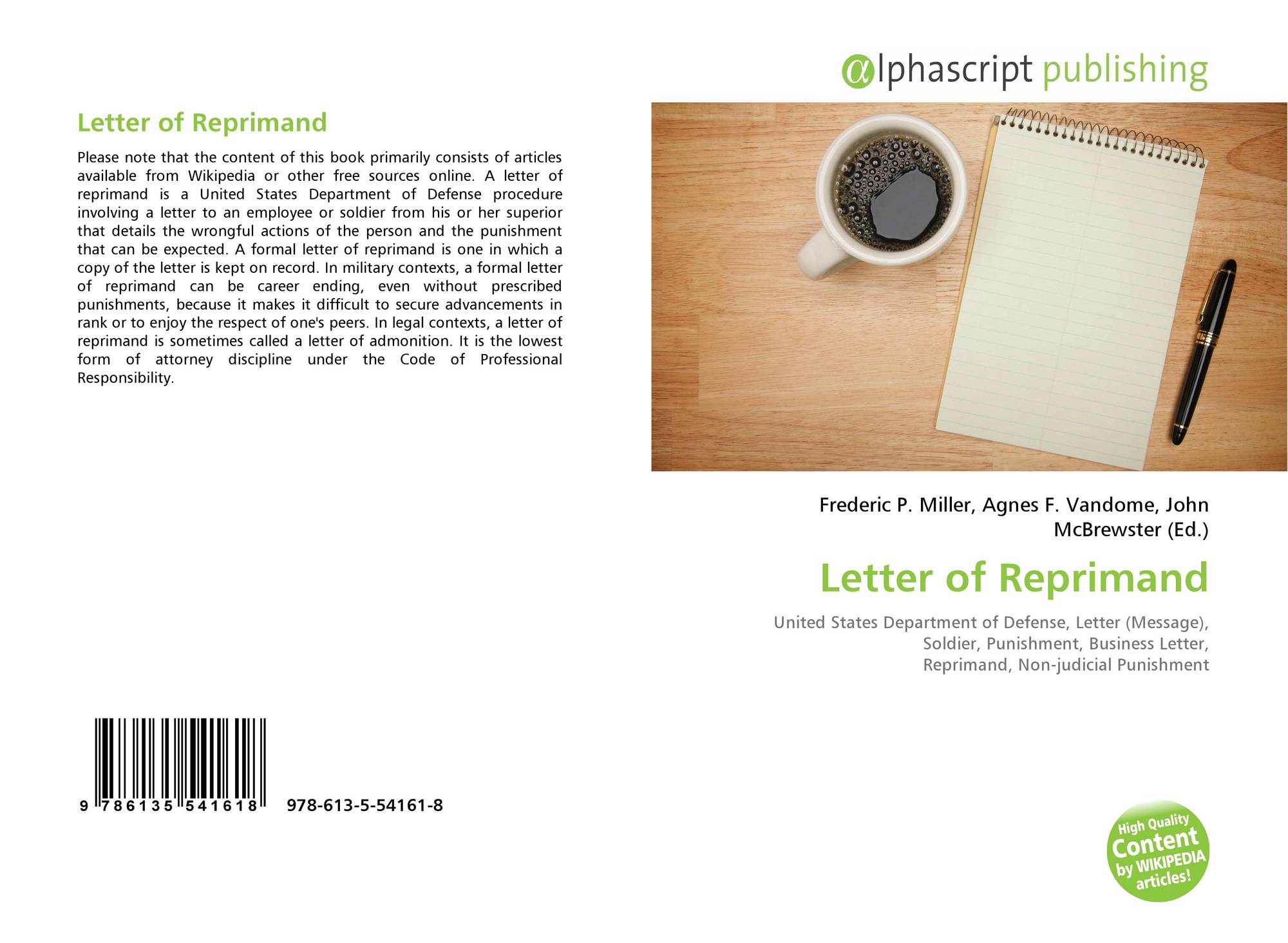 letter of reprimand的封面