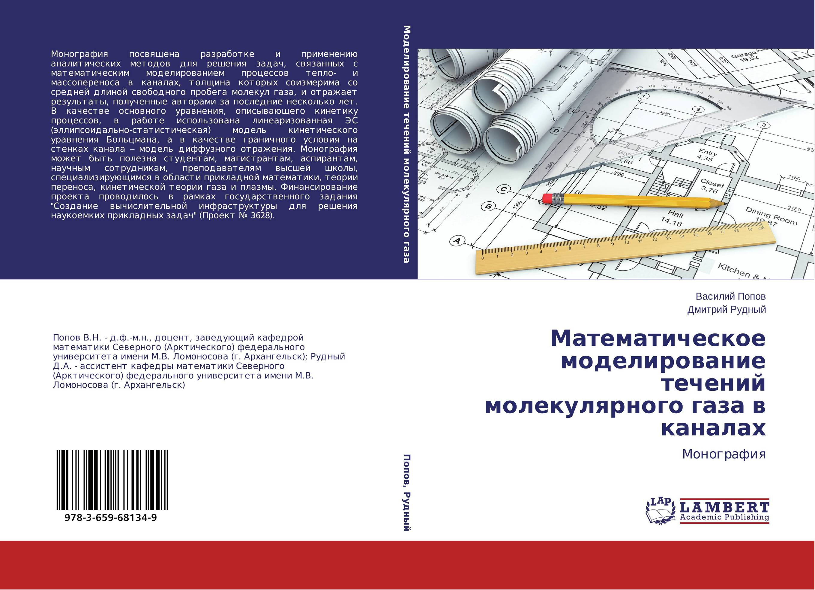 Математическое моделирование течений молекулярного газа в каналах. Монография.