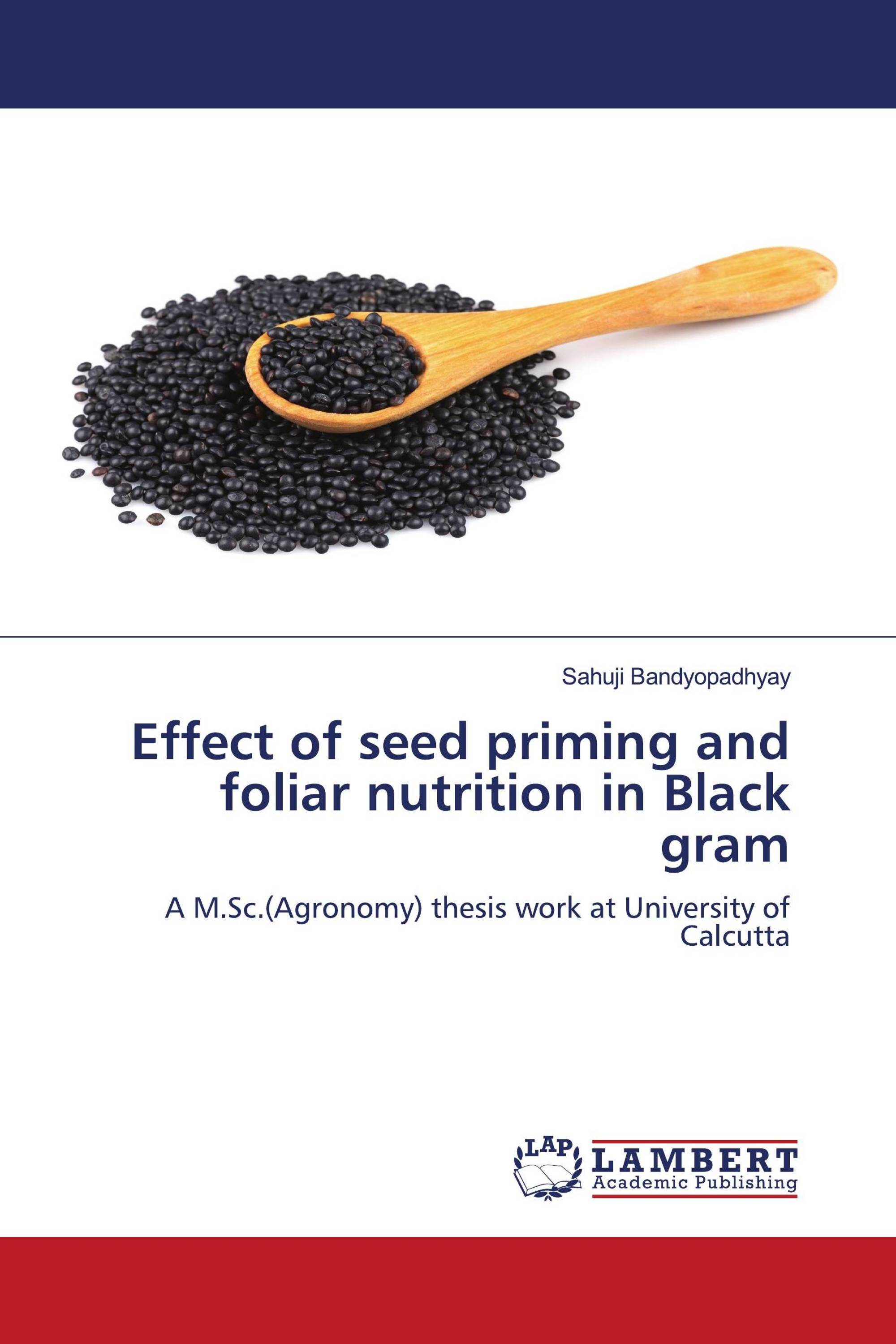 Effect of seed priming and foliar nutrition in Black gram