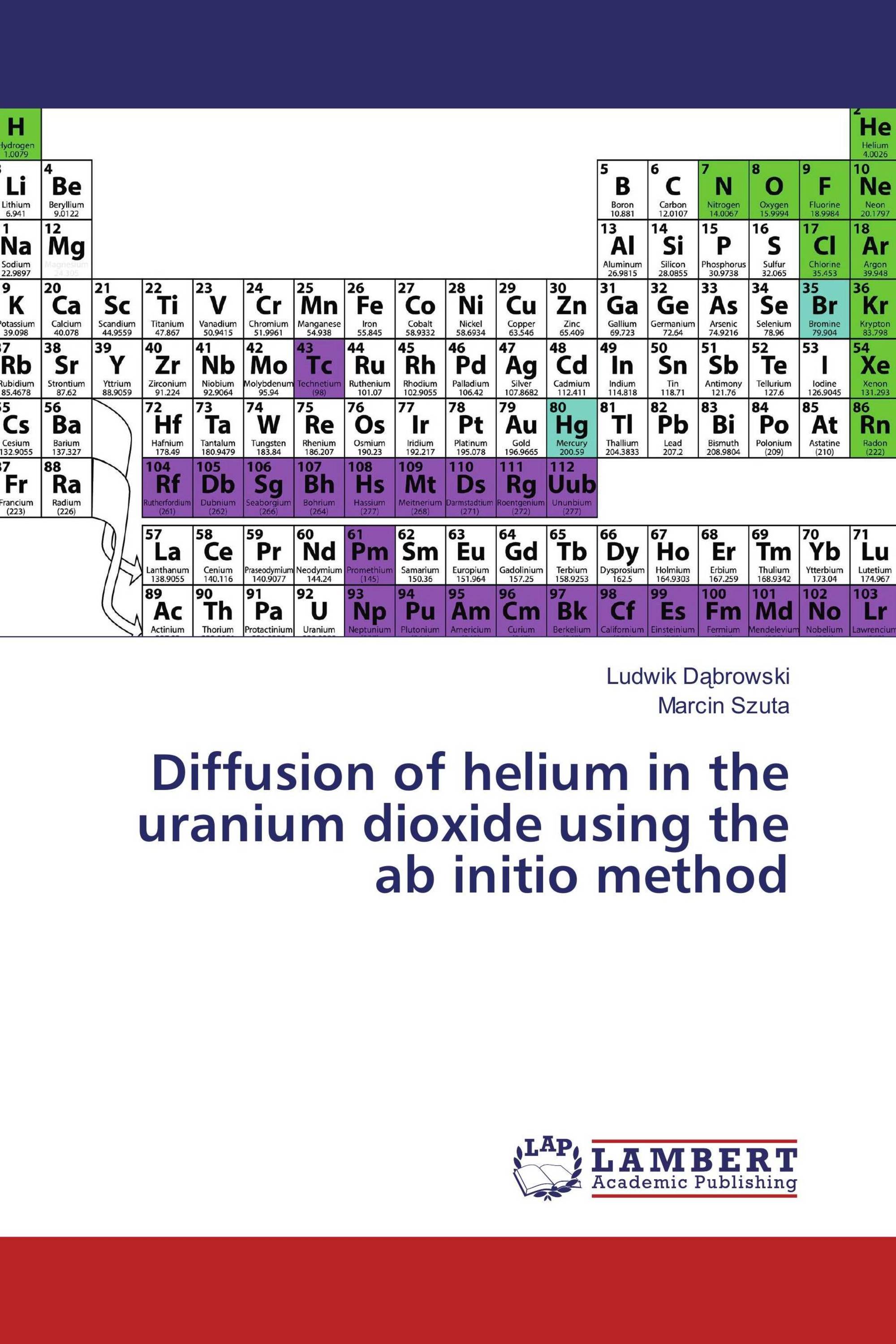 Diffusion of helium in the uranium dioxide using the ab initio method