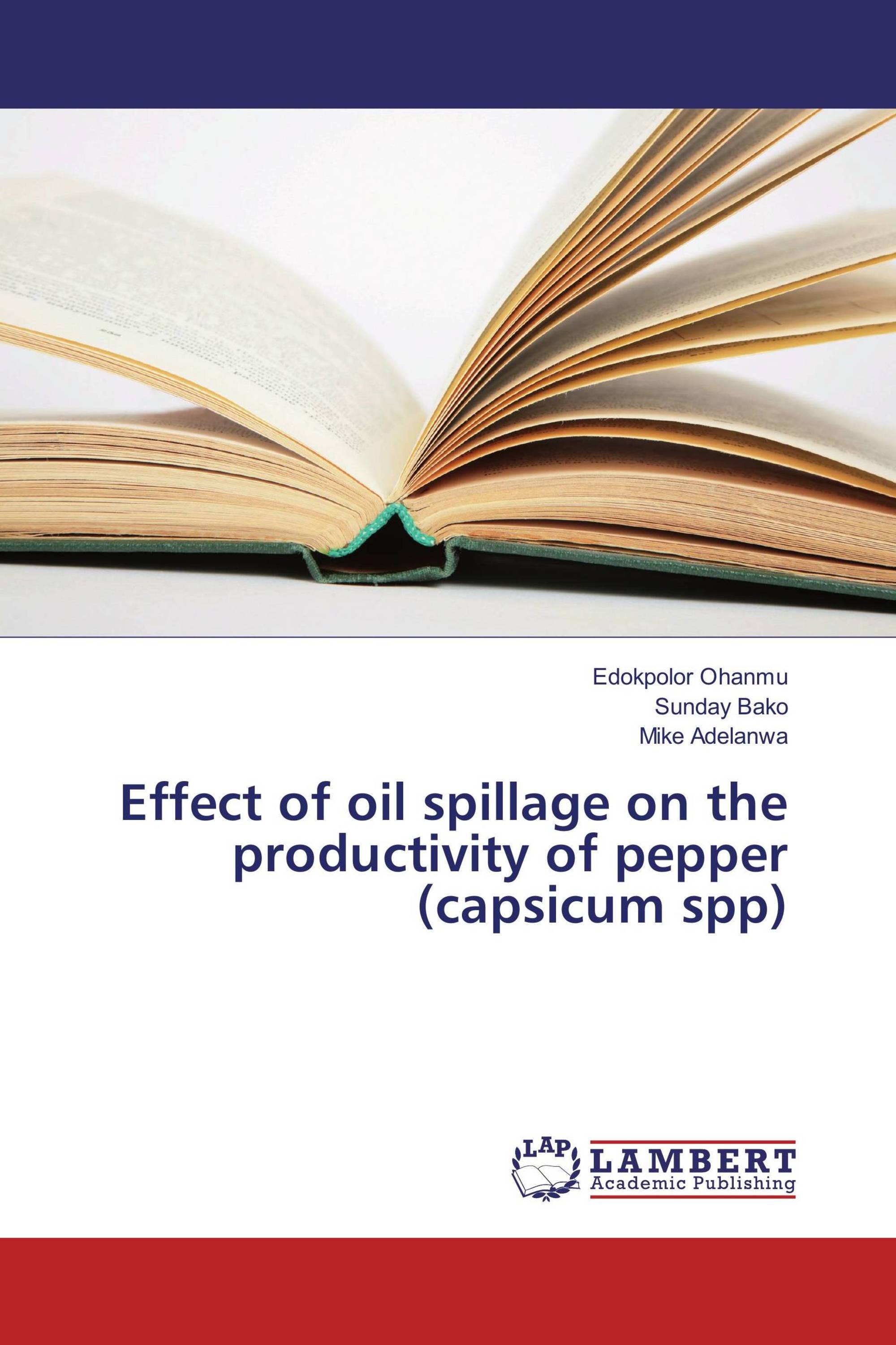 Effect of oil spillage on the productivity of pepper (capsicum spp)