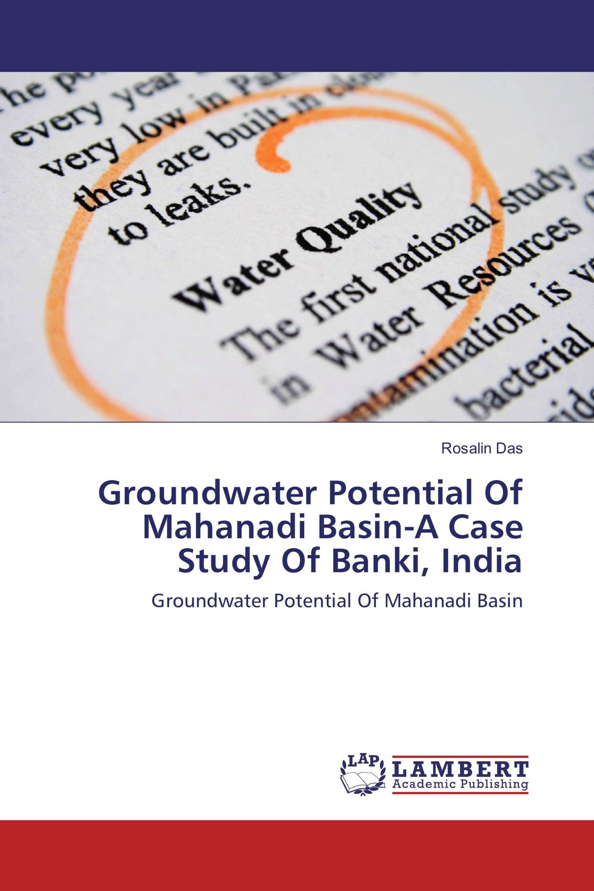 Groundwater Potential Of Mahanadi Basin-A Case Study Of Banki, India