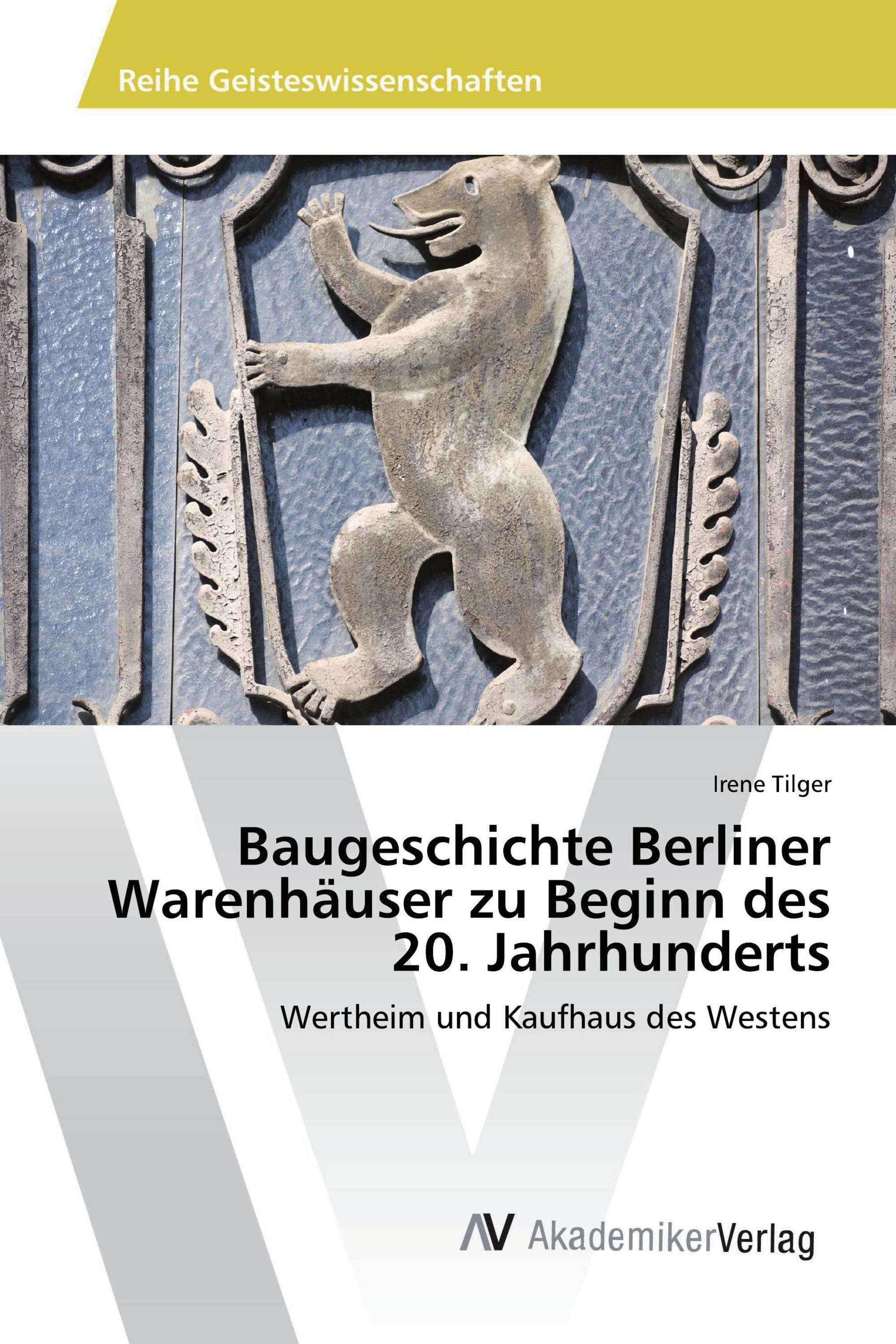 Baugeschichte Berliner Warenhäuser zu Beginn des 20. Jahrhunderts