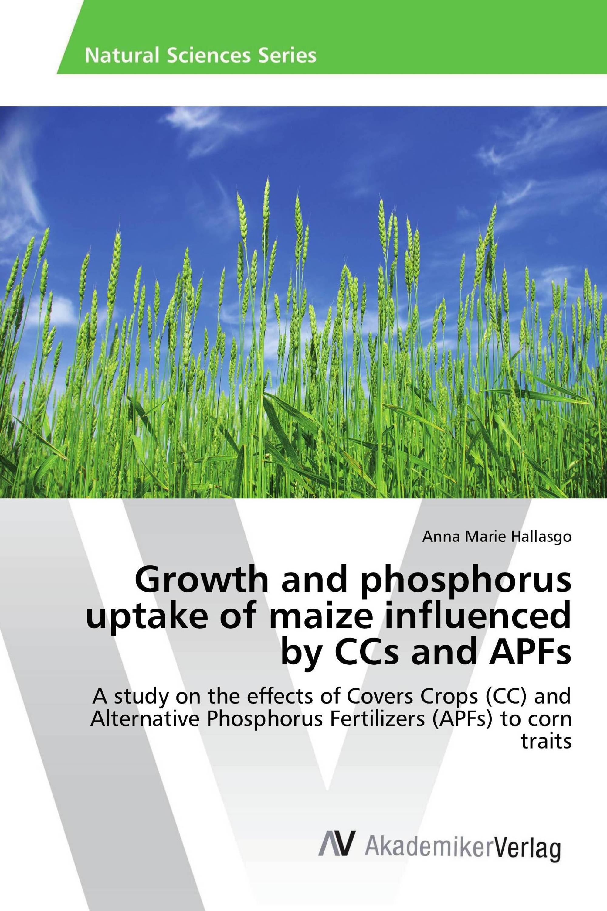 Growth and phosphorus uptake of maize influenced by CCs and APFs