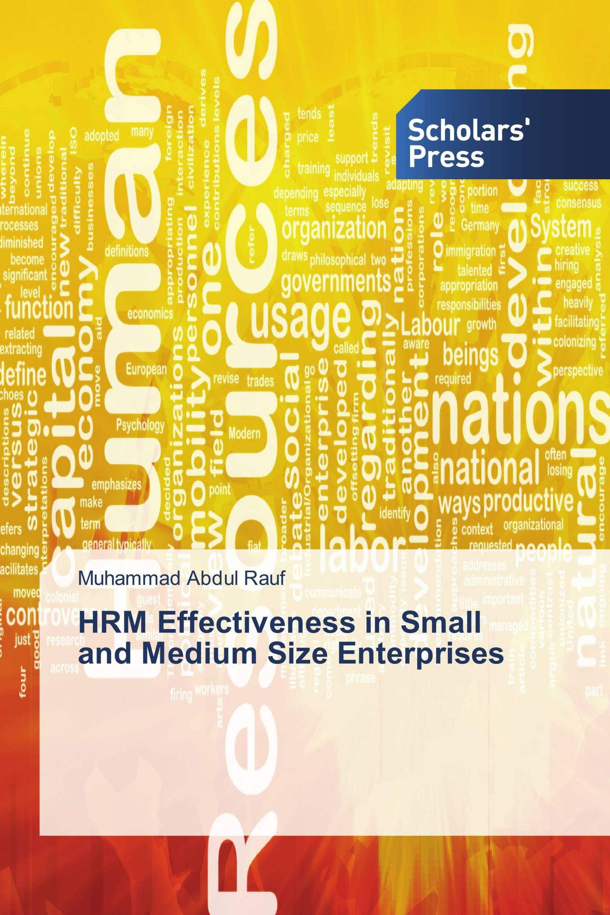 HRM Effectiveness in Small and Medium Size Enterprises