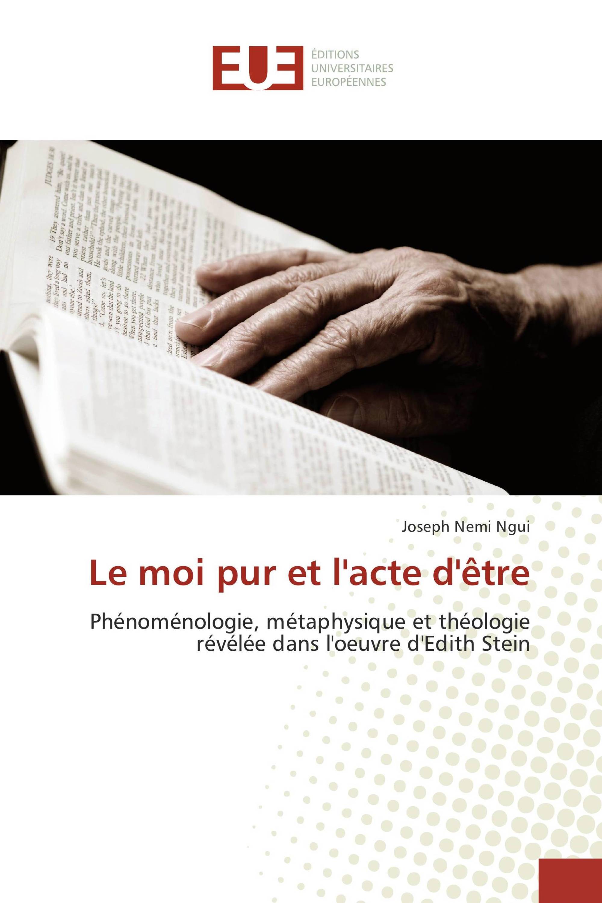 Le moi pur et l'acte d'être