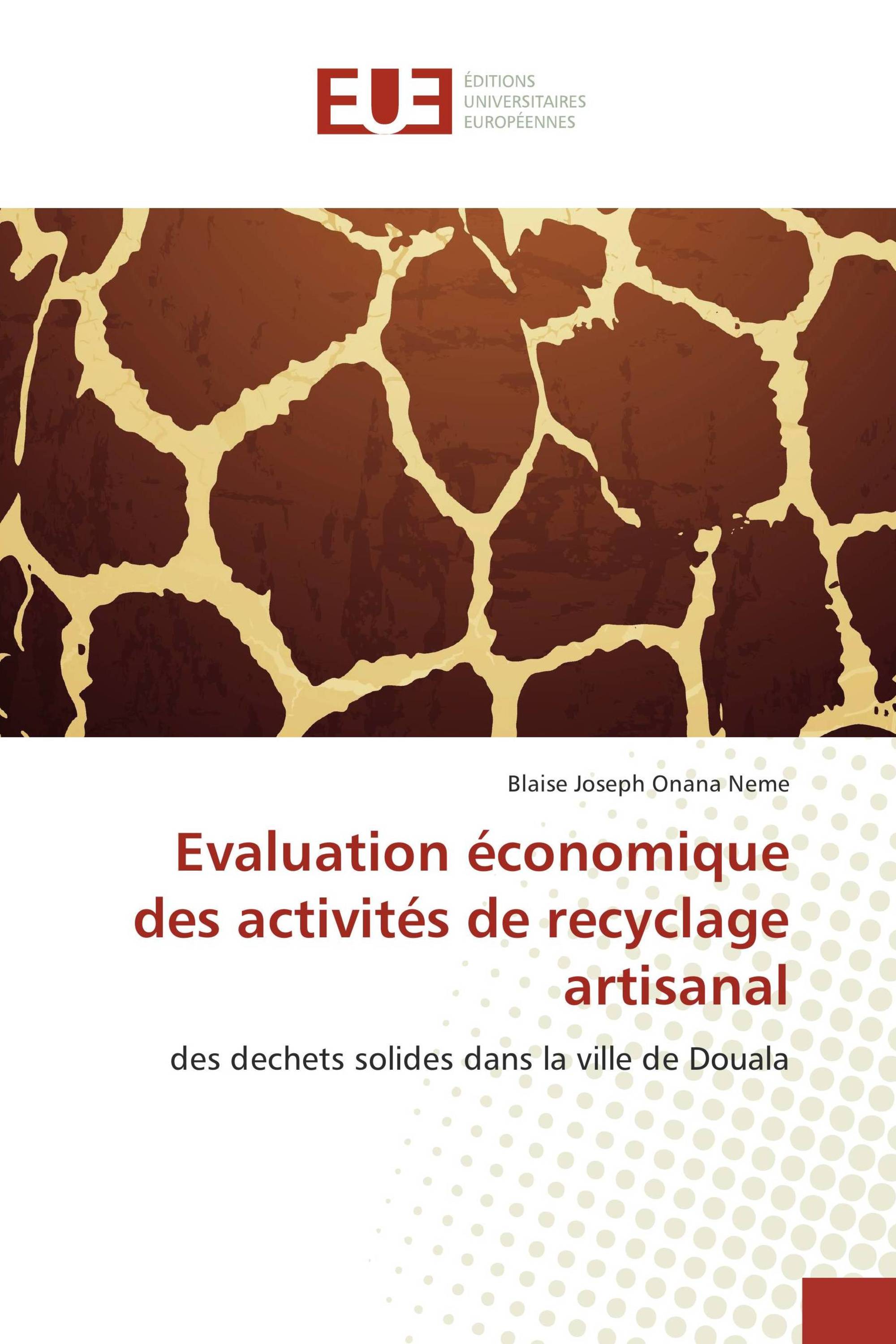 Evaluation économique des activités de recyclage artisanal