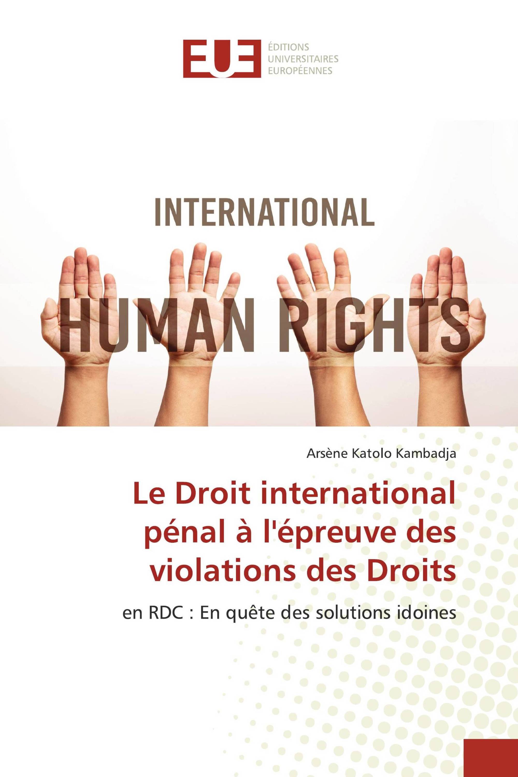 Le Droit international pénal à l'épreuve des violations des Droits