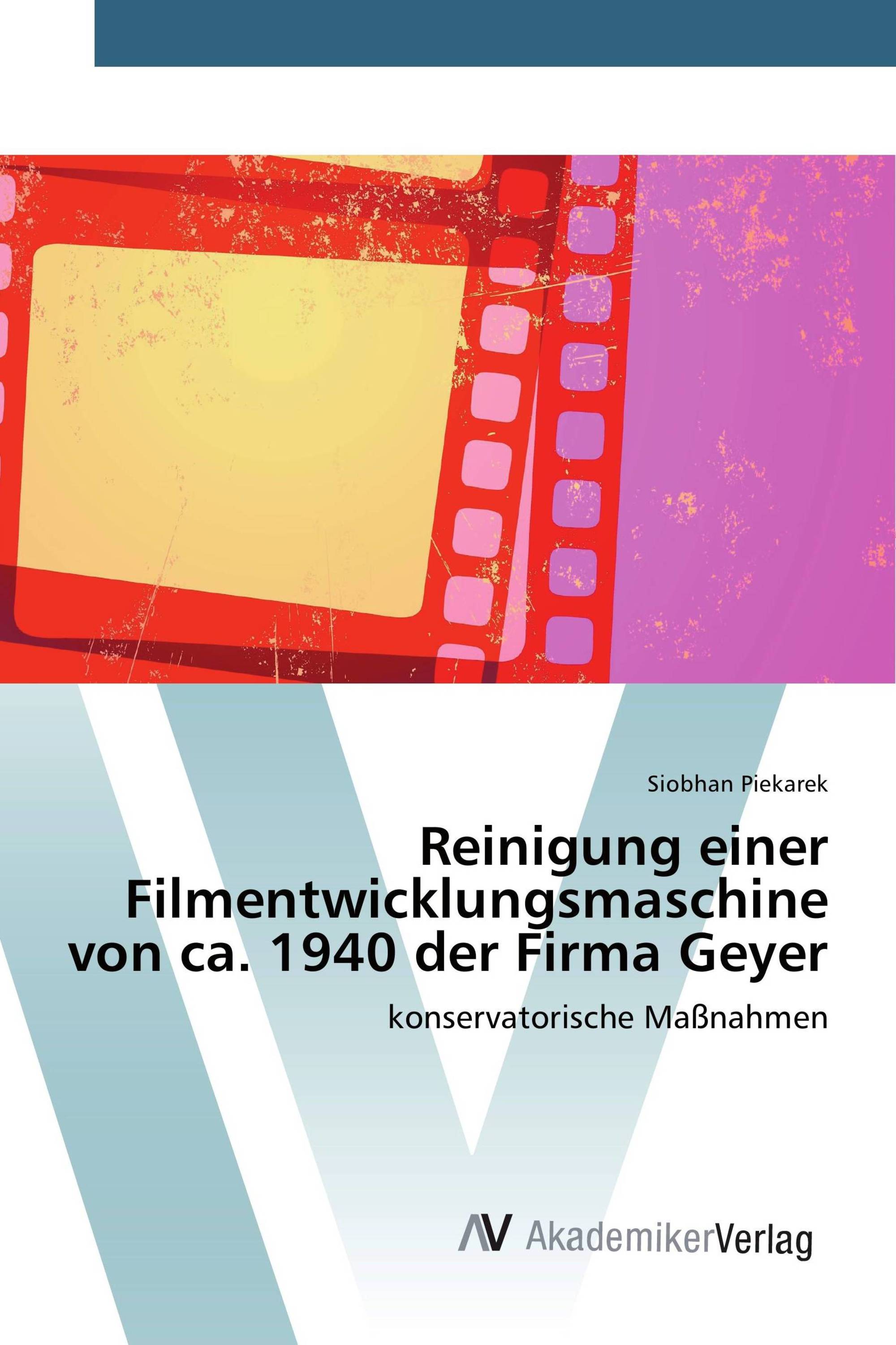 Reinigung einer Filmentwicklungsmaschine von ca. 1940 der Firma Geyer