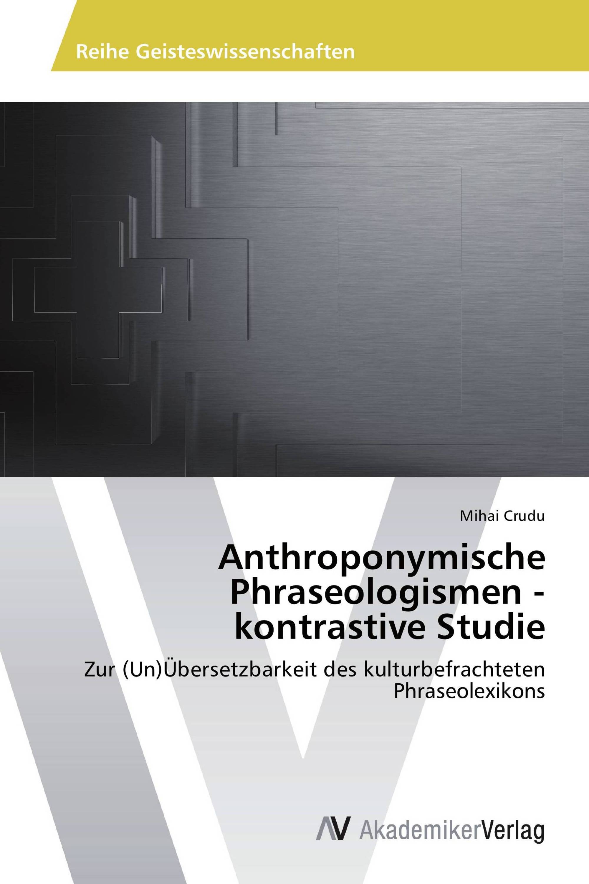 Anthroponymische Phraseologismen - kontrastive Studie