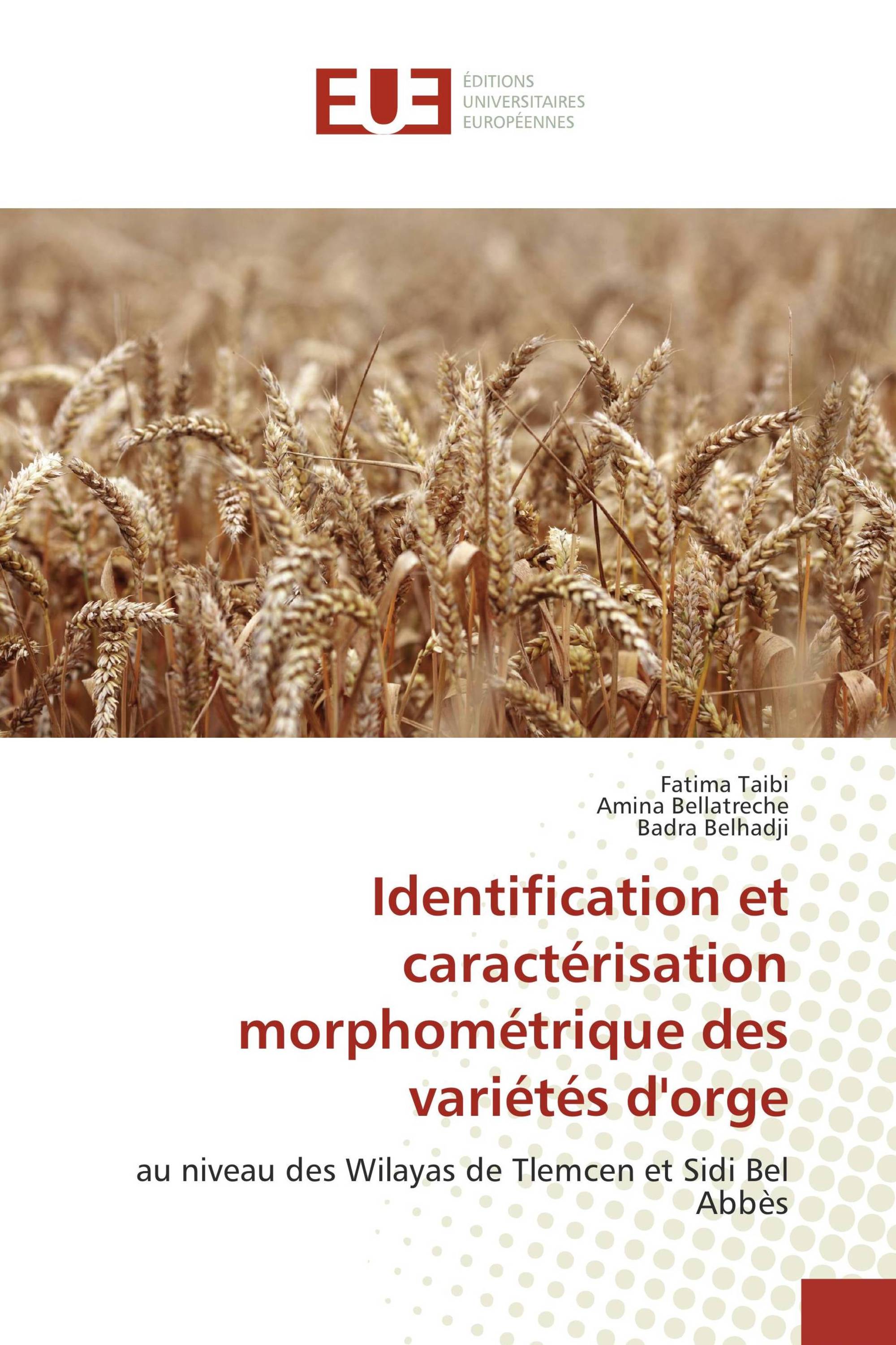 Identification et caractérisation morphométrique des variétés d'orge