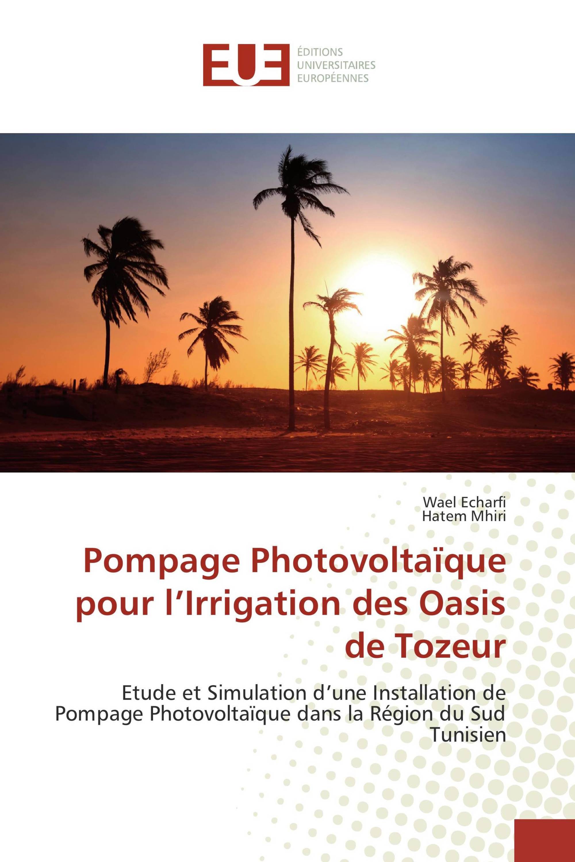 Pompage Photovoltaïque pour l’Irrigation des Oasis de Tozeur