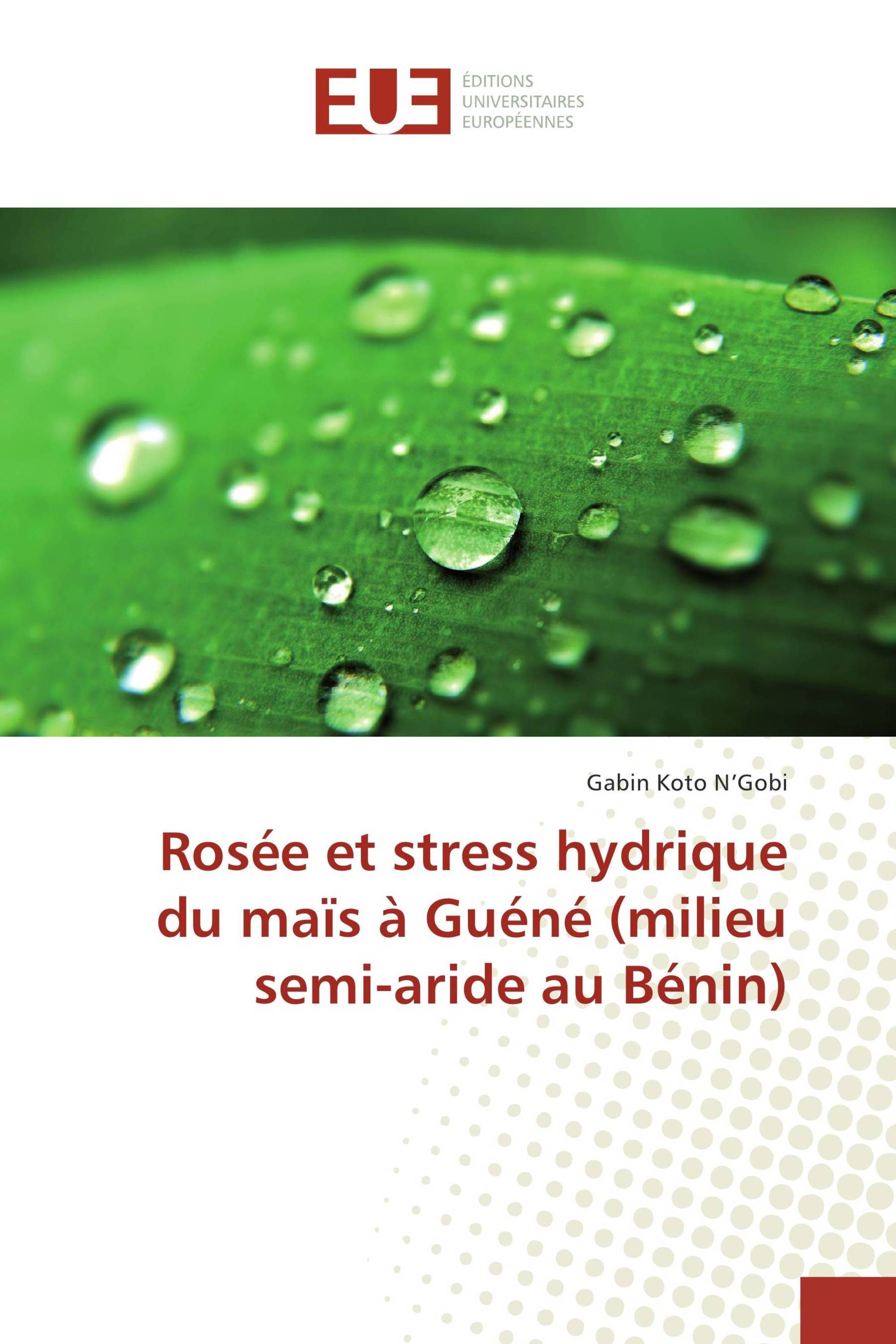 Rosée et stress hydrique du maïs à Guéné (milieu semi-aride au Bénin)