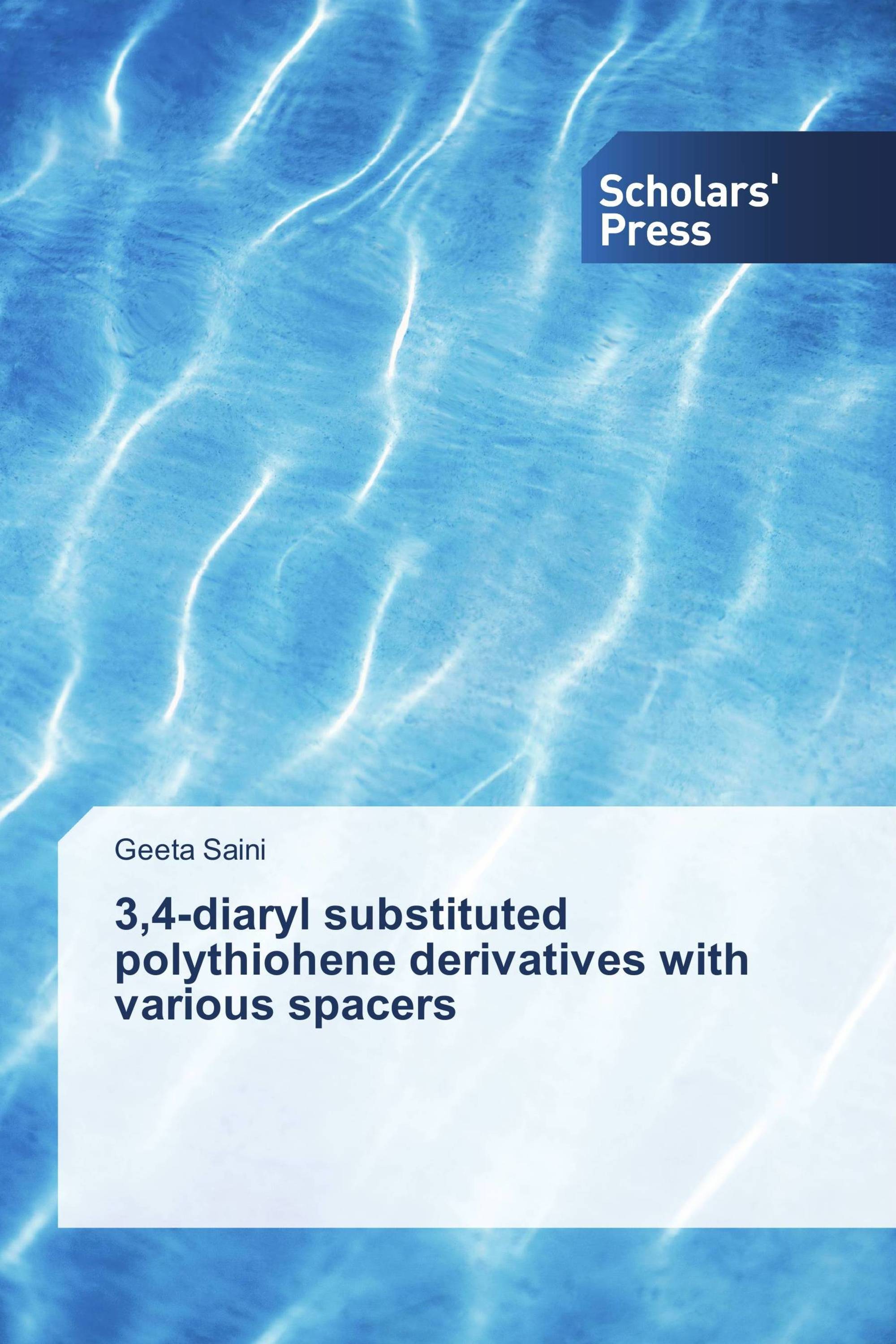 3,4-diaryl substituted polythiohene derivatives with various spacers