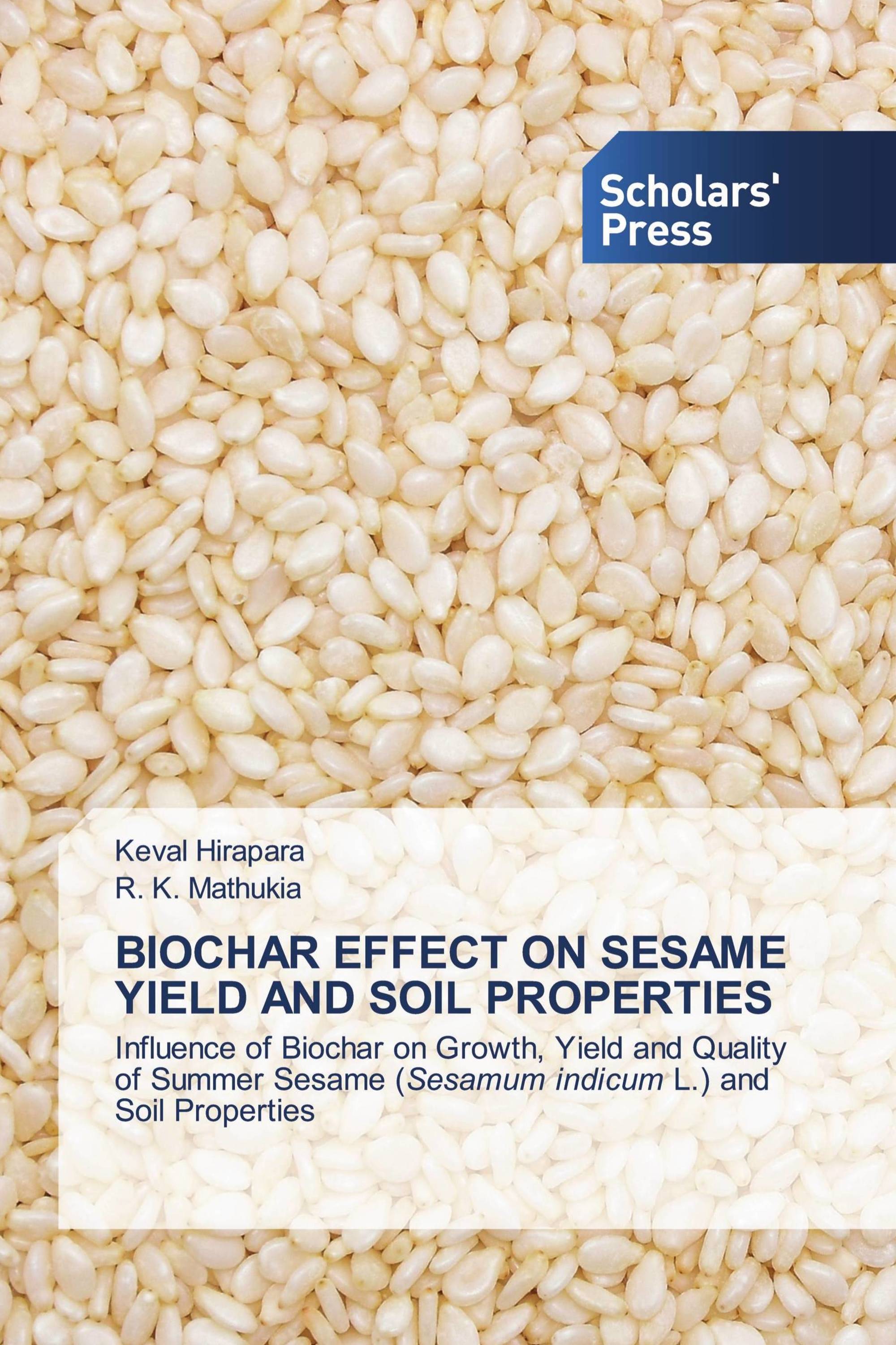 BIOCHAR EFFECT ON SESAME YIELD AND SOIL PROPERTIES