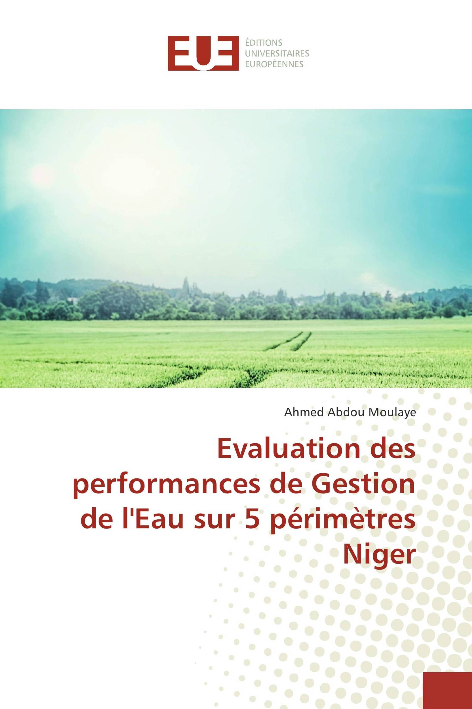 Evaluation des performances de Gestion de l'Eau sur 5 périmètres Niger