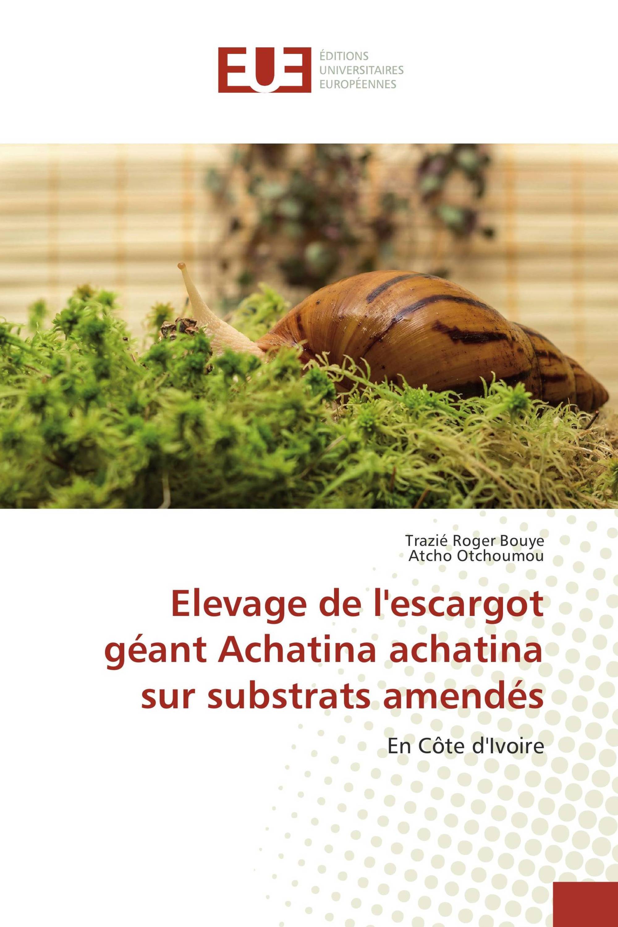 Elevage de l'escargot géant Achatina achatina sur substrats amendés