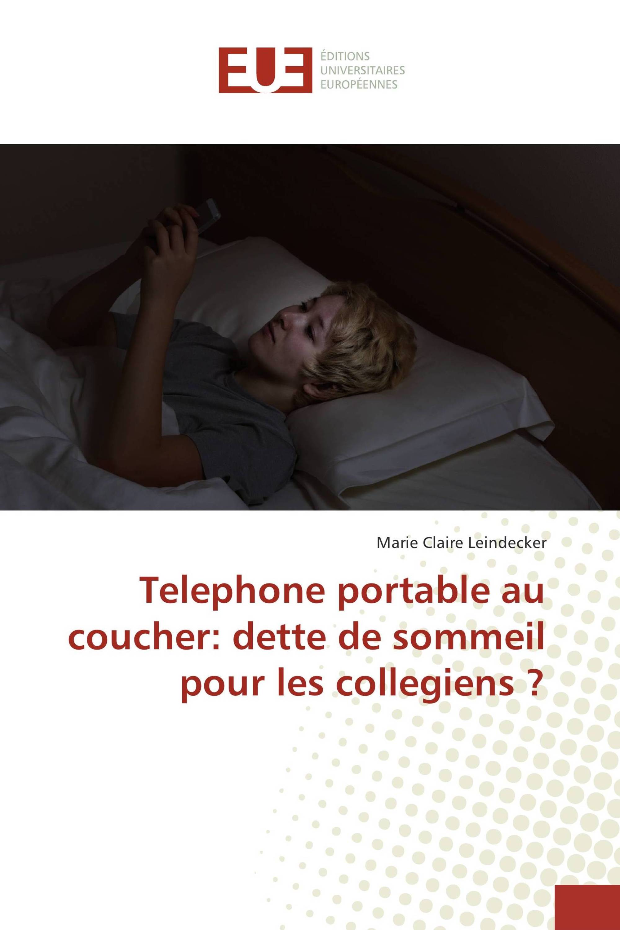 Telephone portable au coucher: dette de sommeil pour les collegiens ?