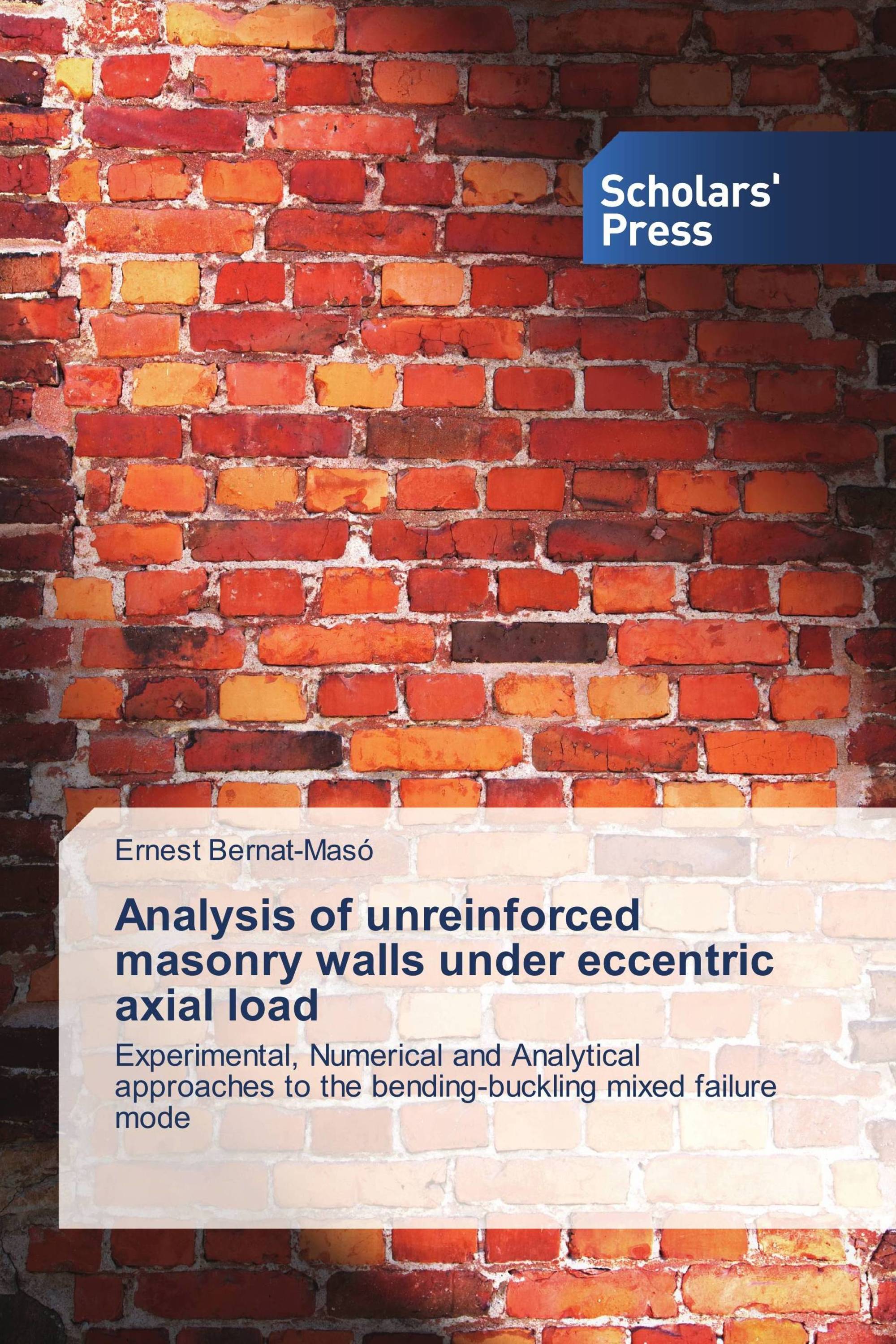 Analysis of unreinforced masonry walls under eccentric axial load