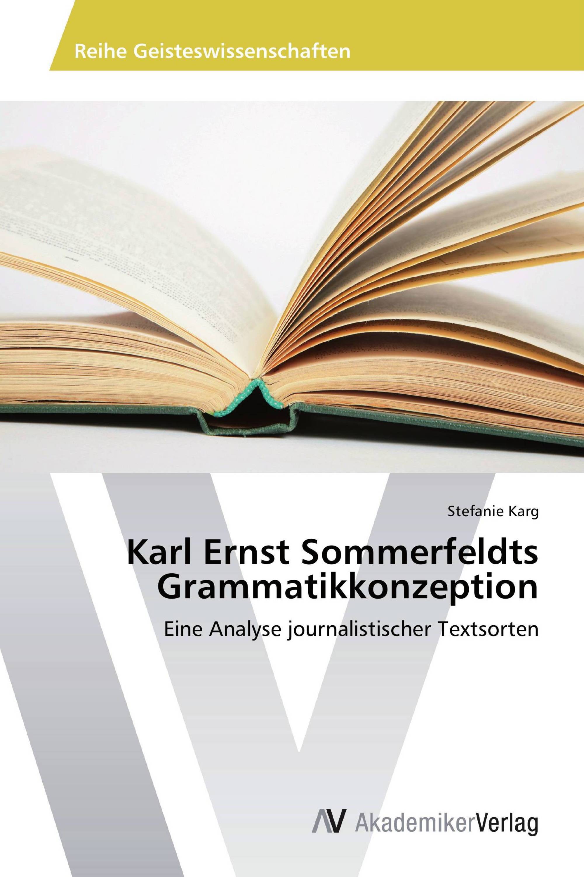 Karl Ernst Sommerfeldts Grammatikkonzeption