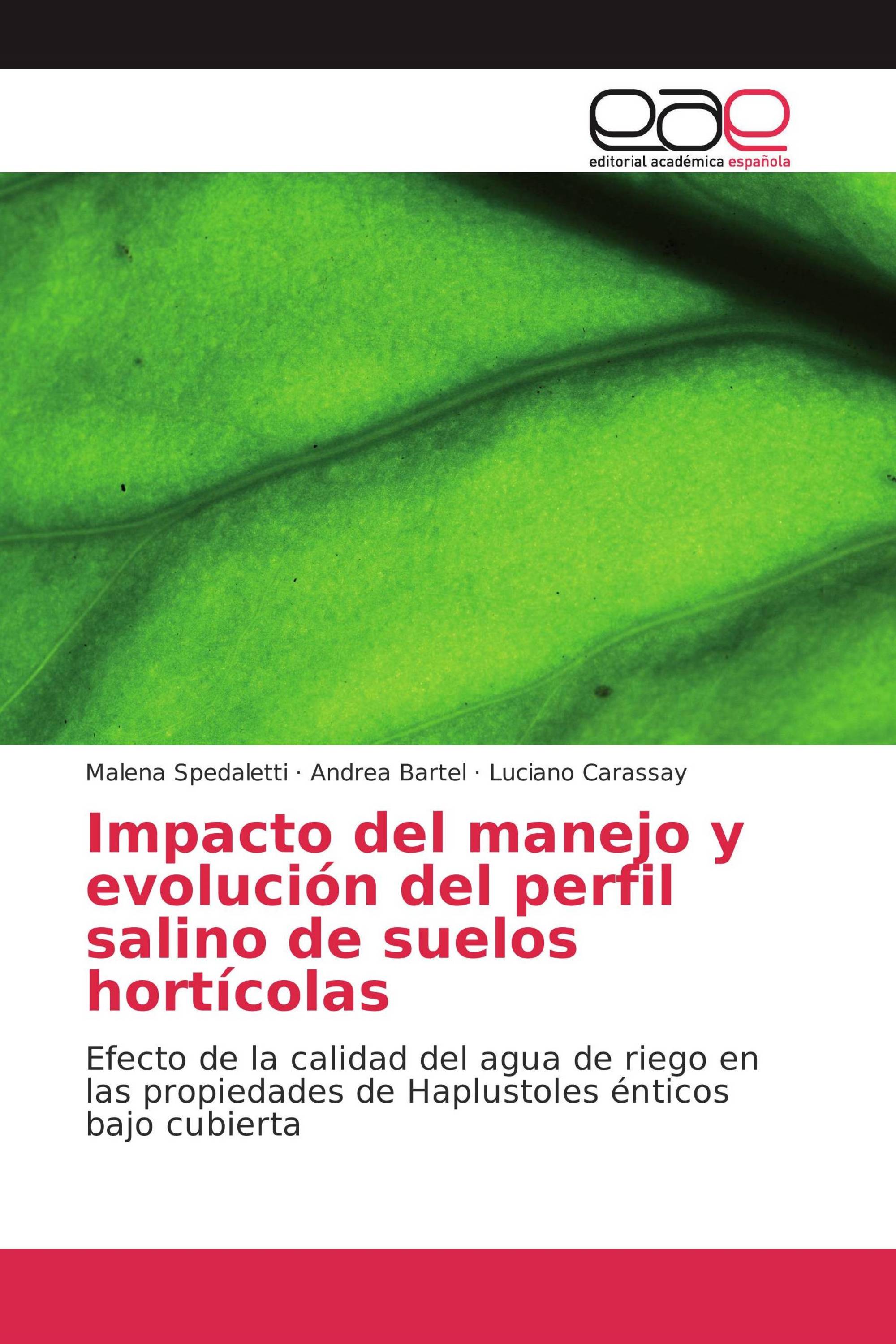 Impacto del manejo y evolución del perfil salino de suelos hortícolas