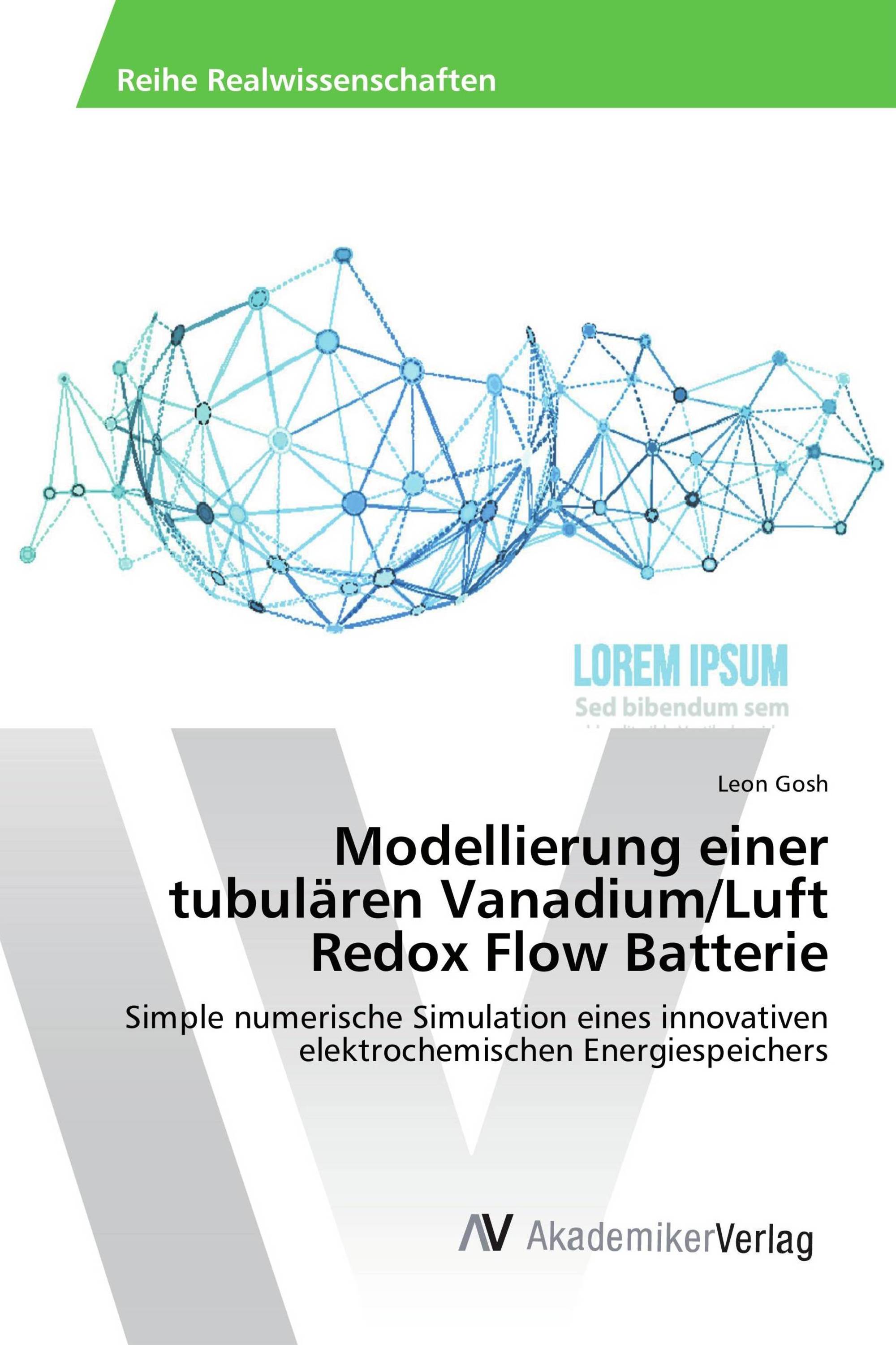 Modellierung einer tubulären Vanadium/Luft Redox Flow Batterie