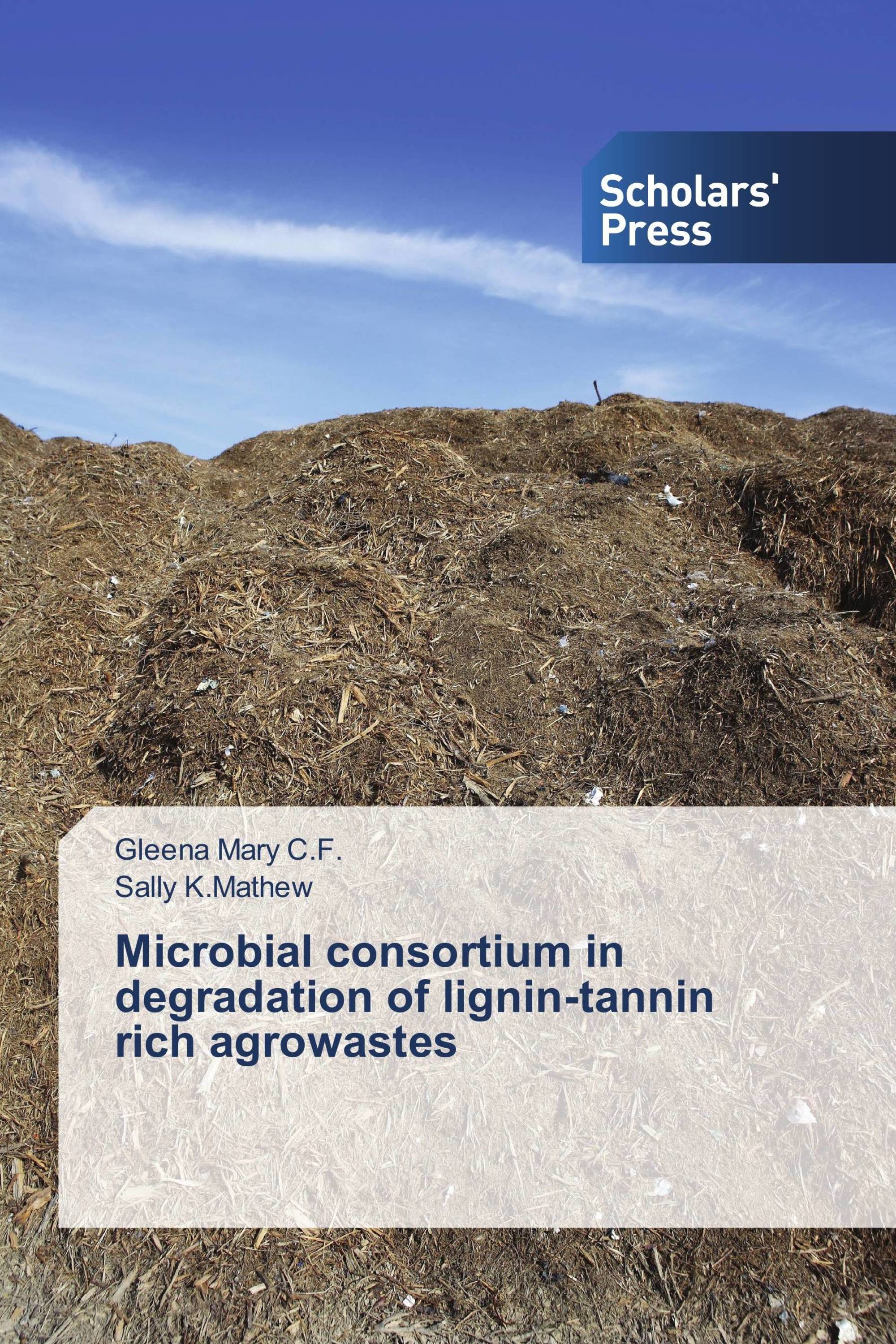 Microbial consortium in degradation of lignin-tannin rich agrowastes