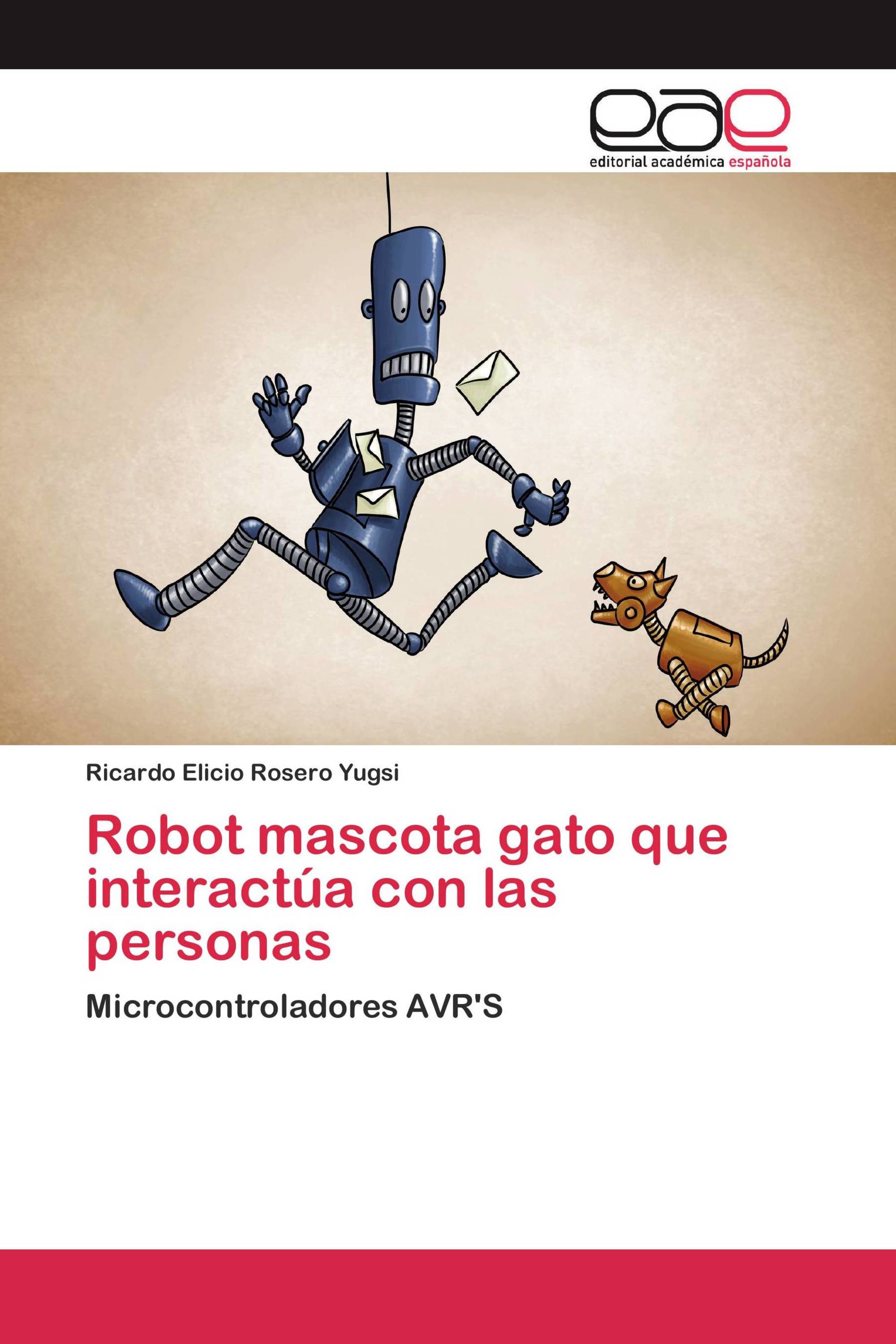 Robot mascota gato que interactúa con las personas