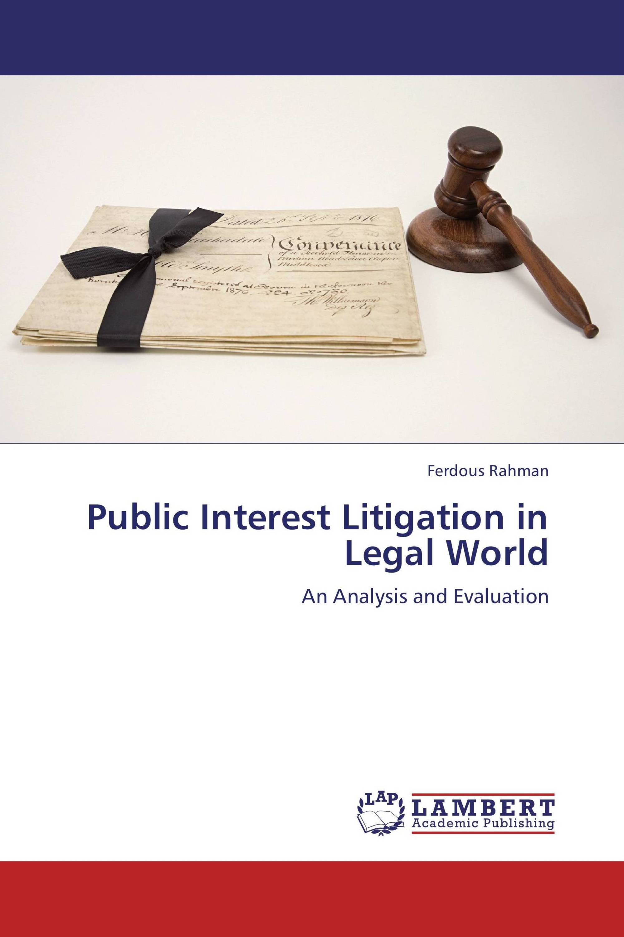 Public Interest Litigation In Legal World / 978-3-659-29817-2 ...