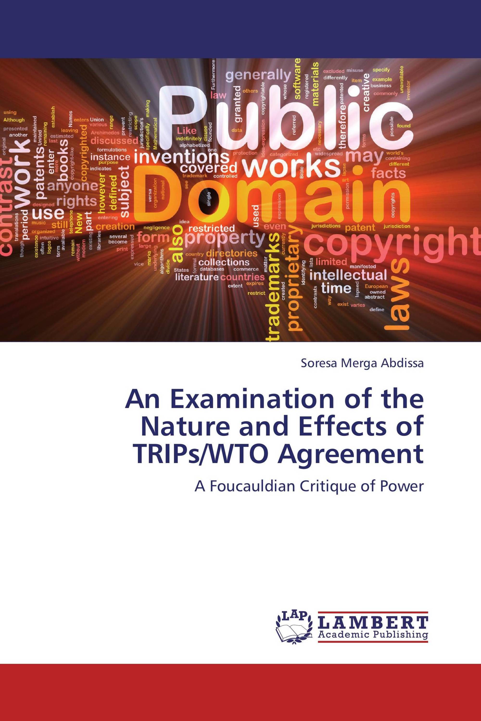 An Examination of the Nature and Effects of TRIPs/WTO Agreement