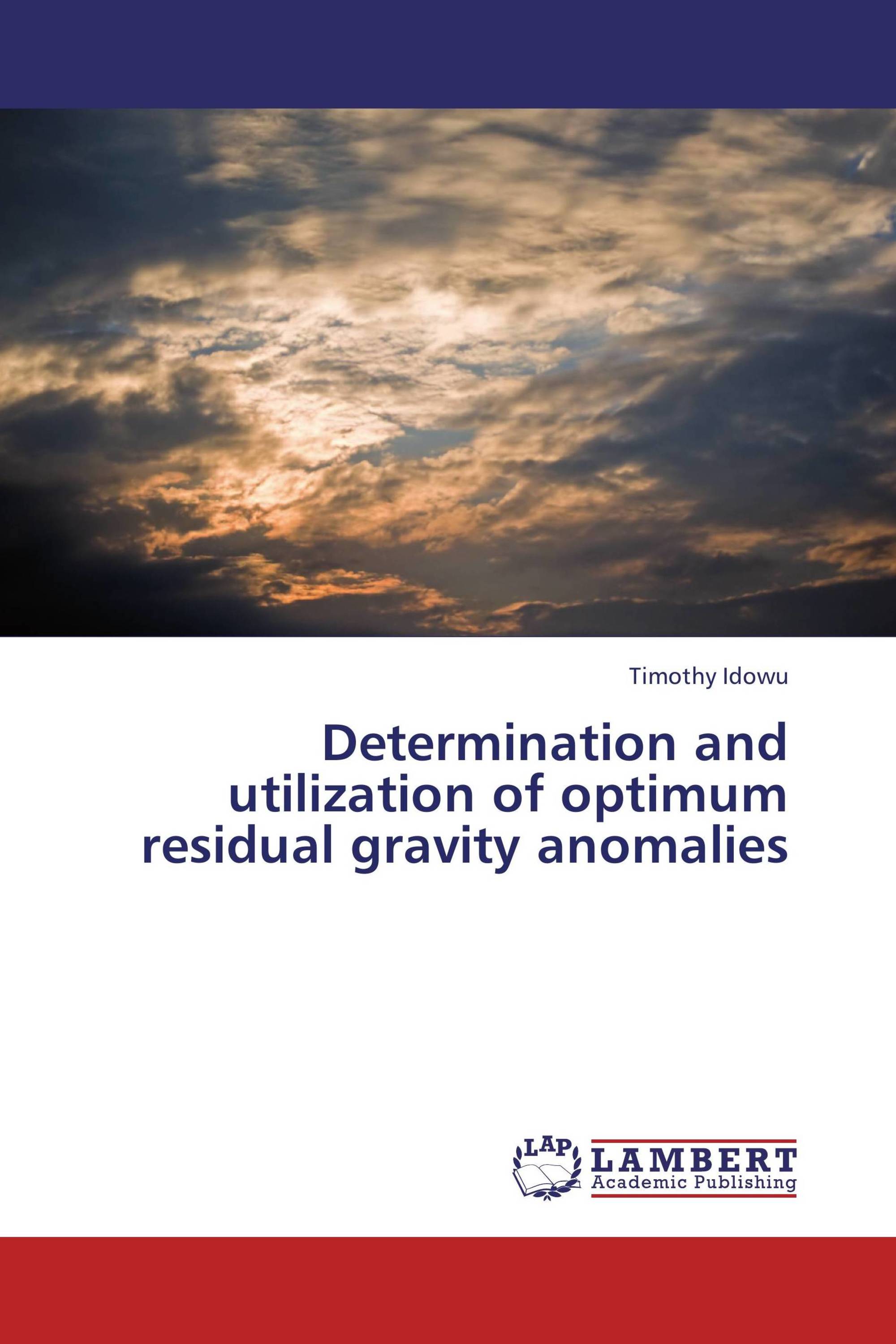 Determination and utilization of optimum residual gravity anomalies