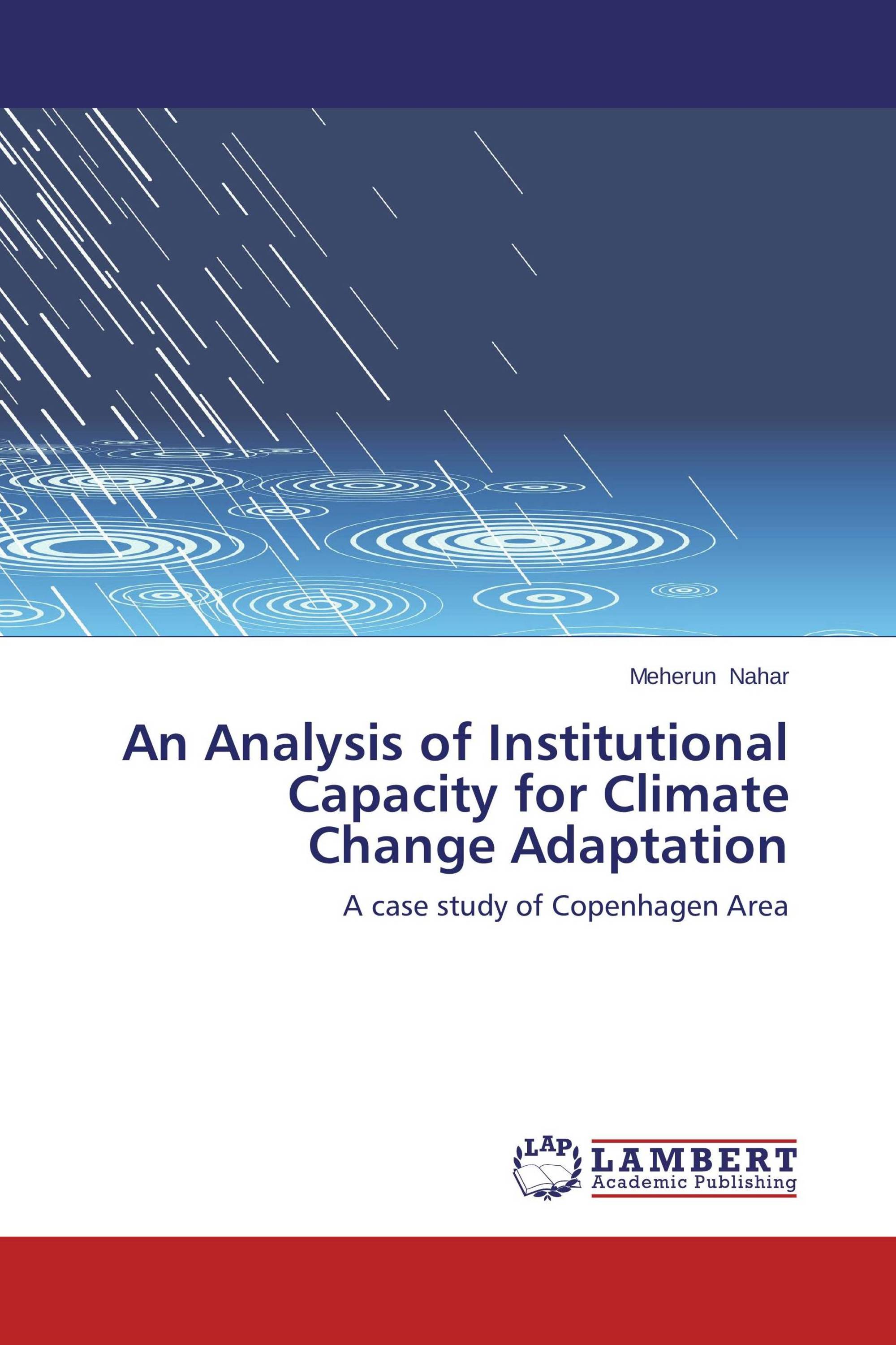 An Analysis of Institutional Capacity for Climate Change Adaptation