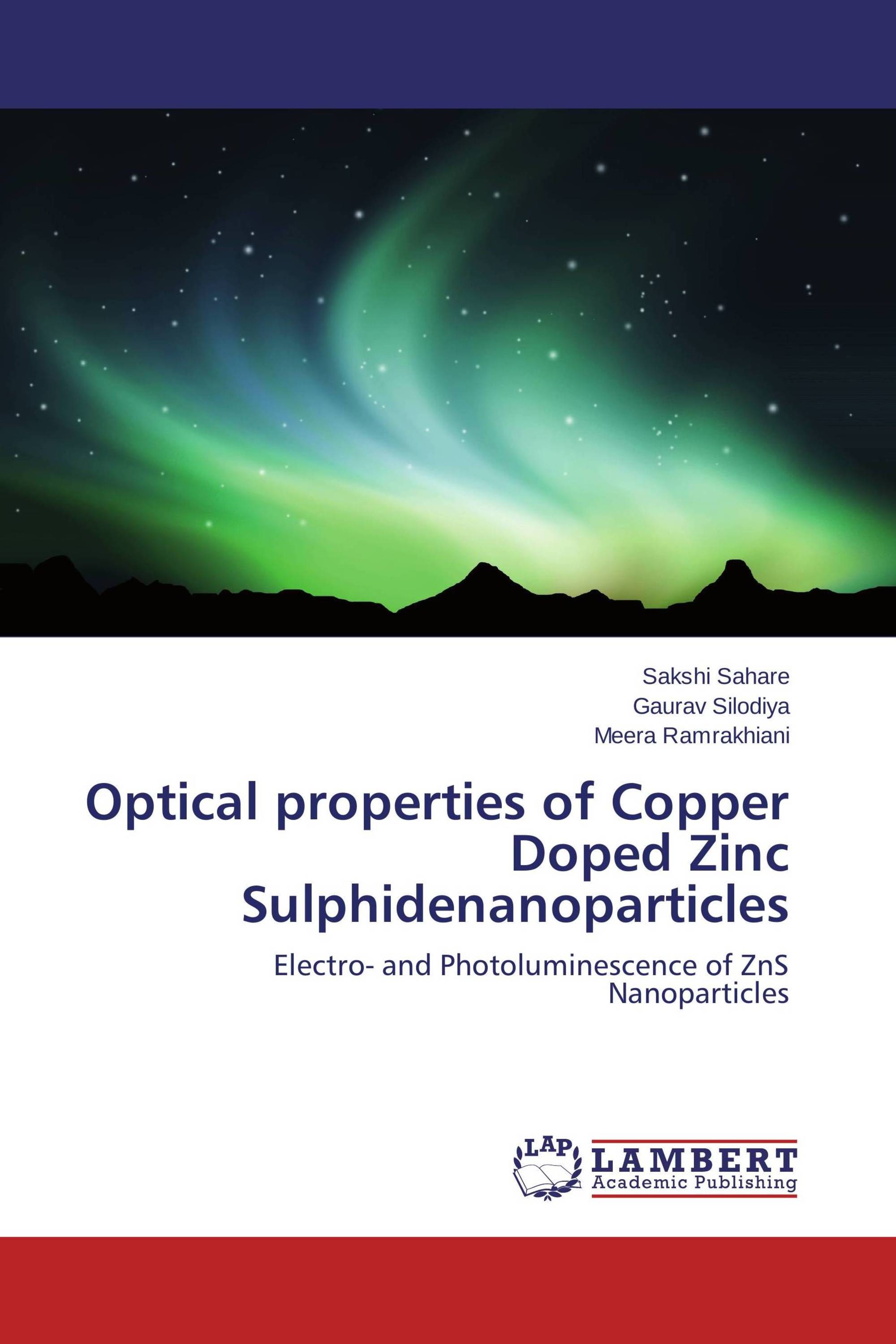 Optical properties of Copper Doped Zinc Sulphidenanoparticles / 9783