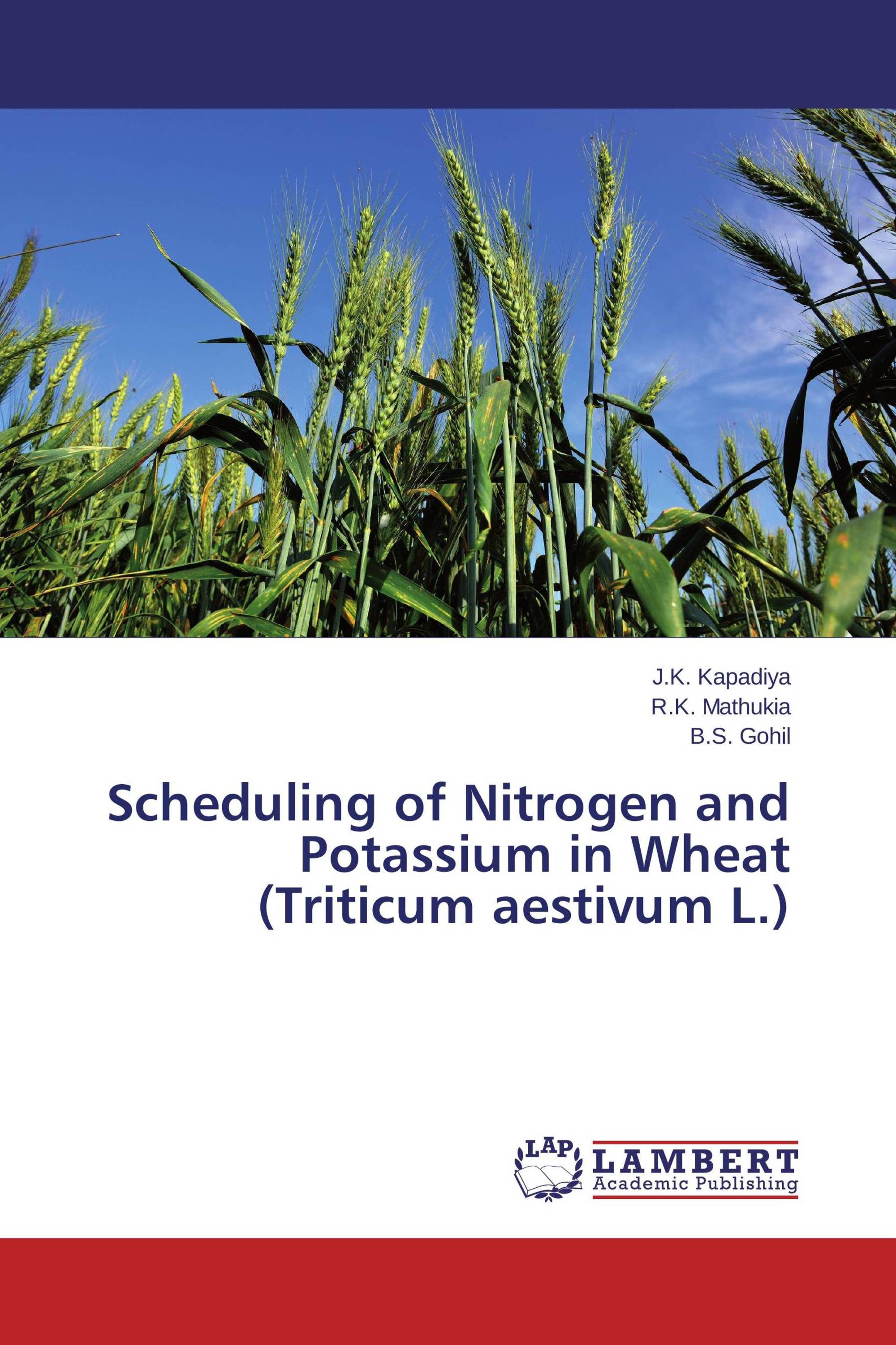 Scheduling of Nitrogen and Potassium in Wheat (Triticum aestivum L.)