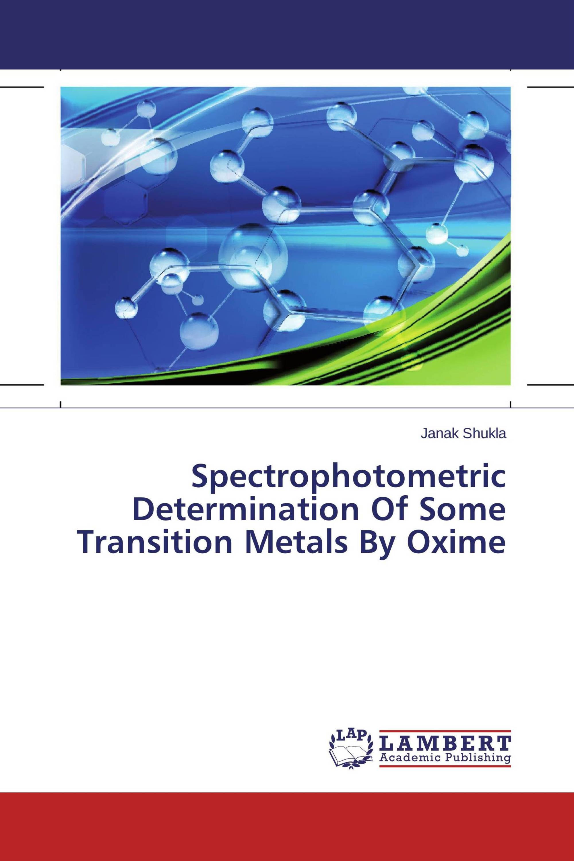 Spectrophotometric Determination Of Some Transition Metals By Oxime