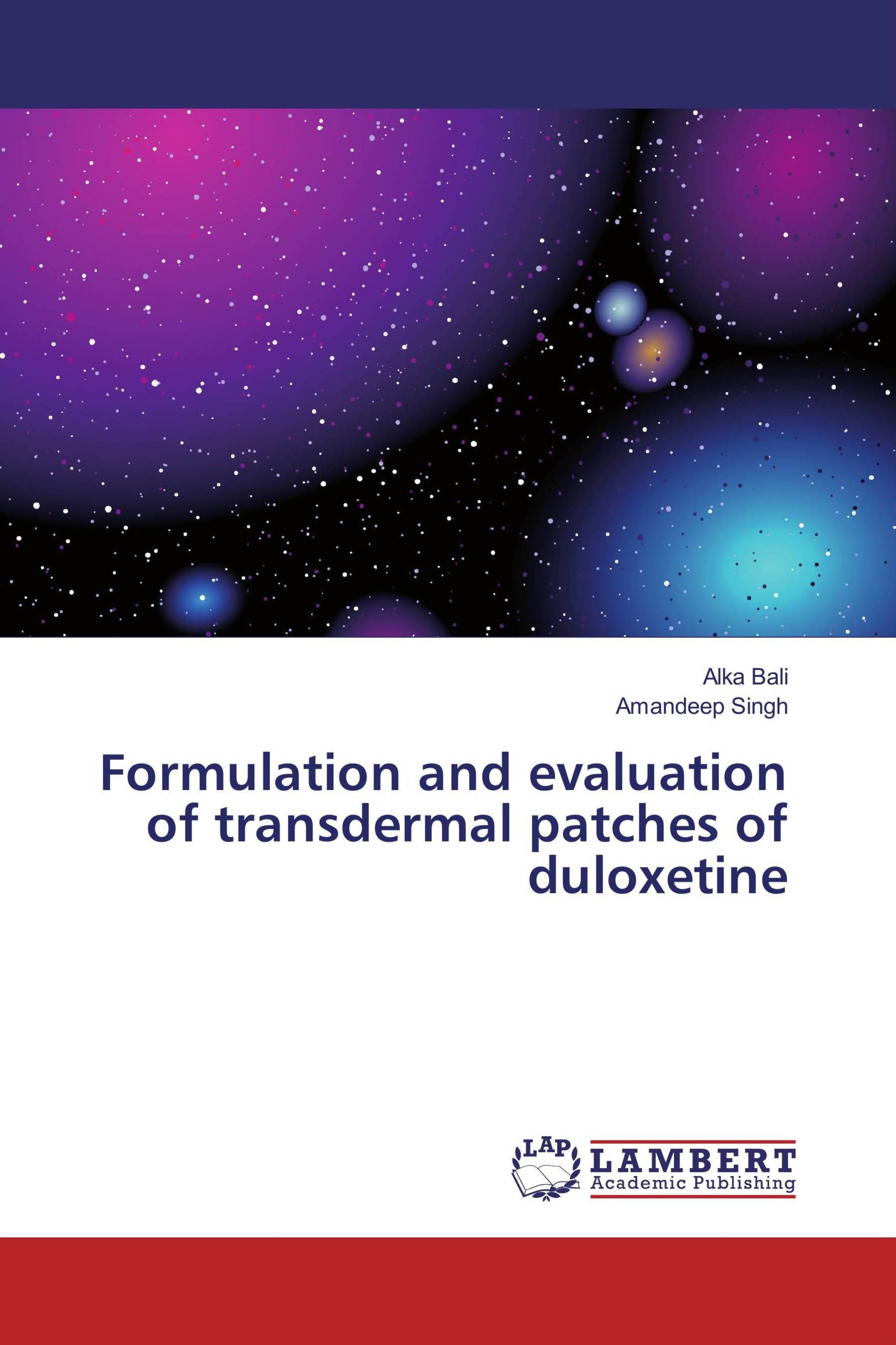 Formulation and evaluation of transdermal patches of duloxetine