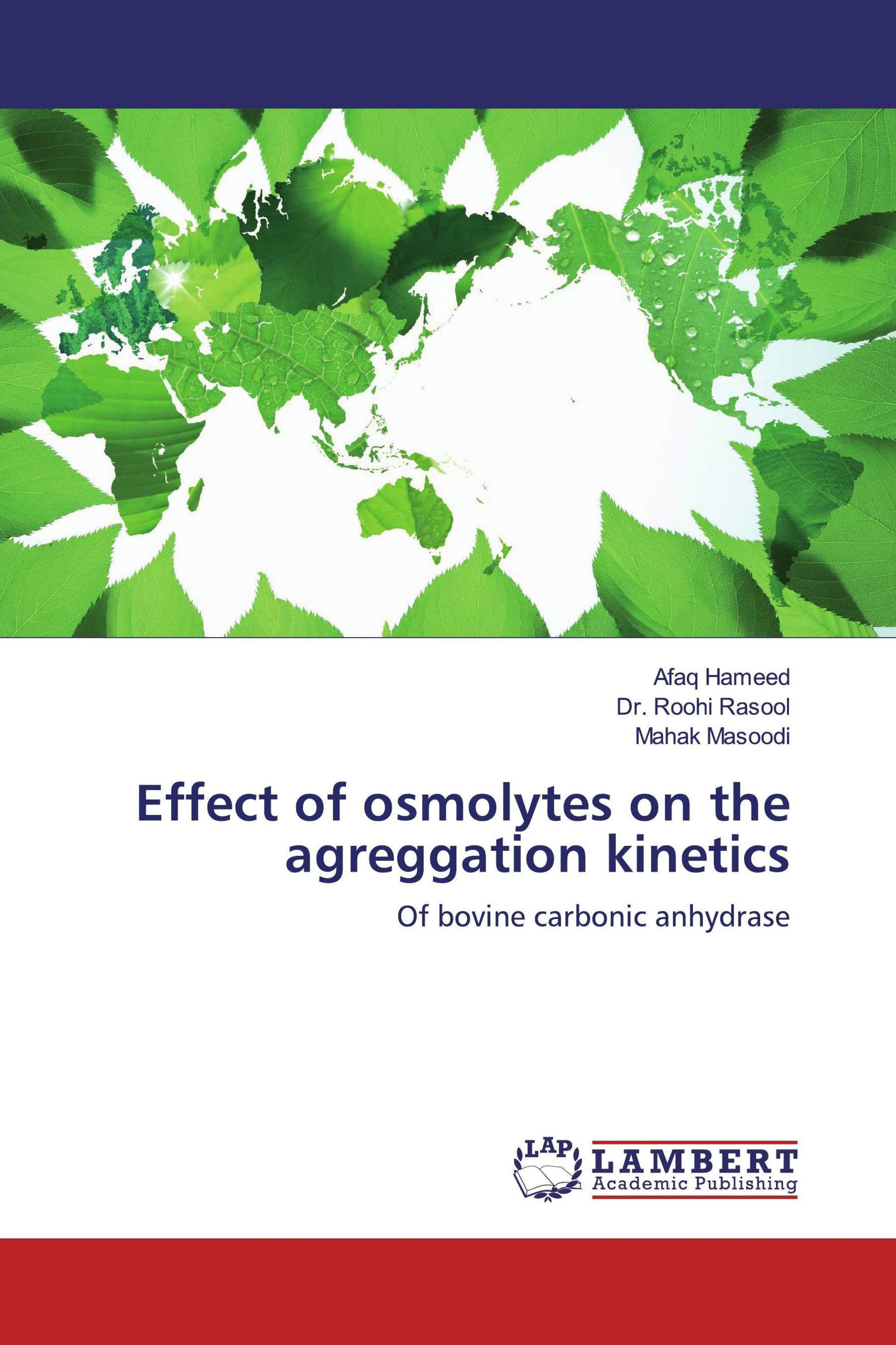 Effect of osmolytes on the agreggation kinetics