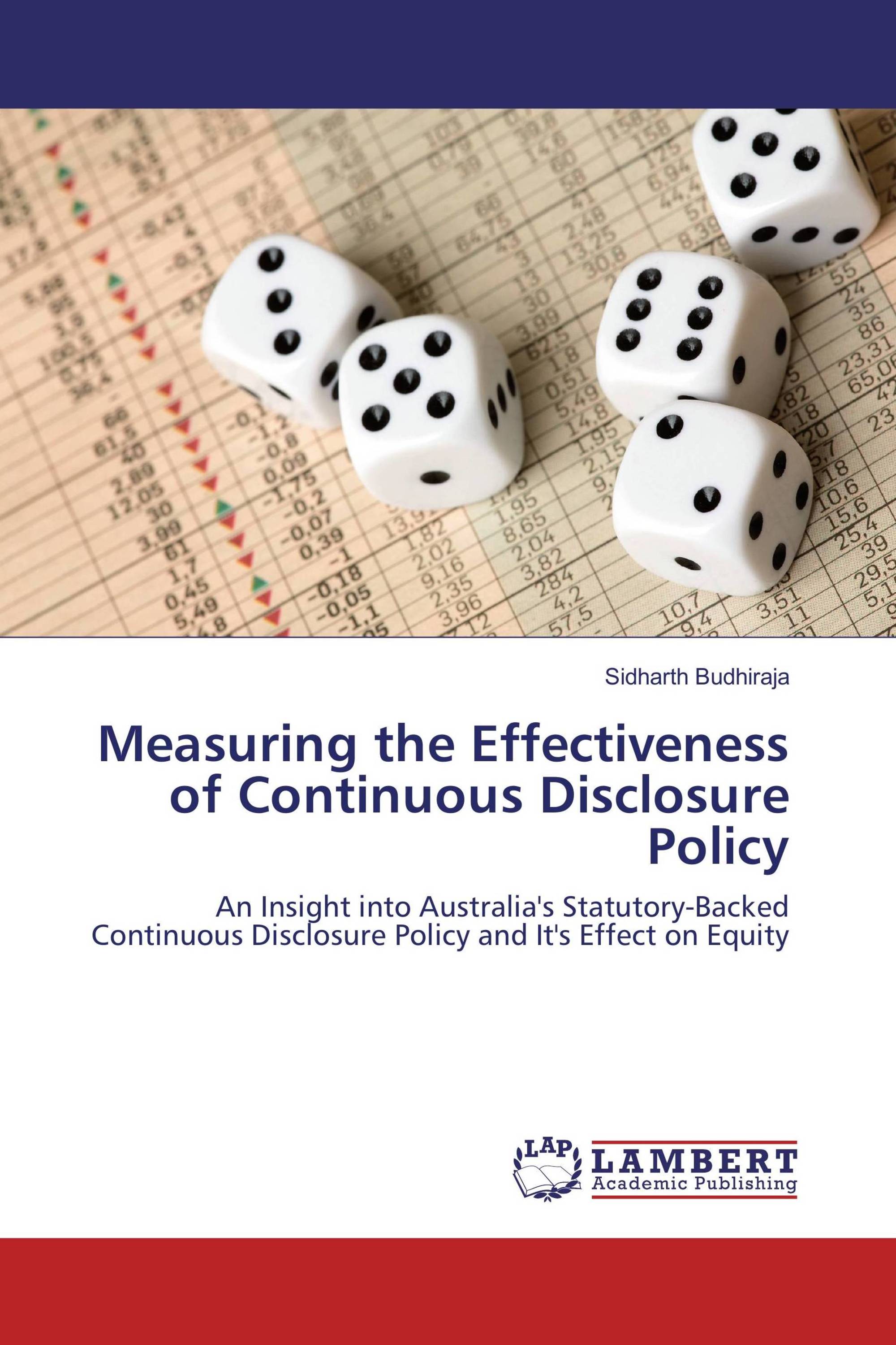 Measuring the Effectiveness of Continuous Disclosure Policy