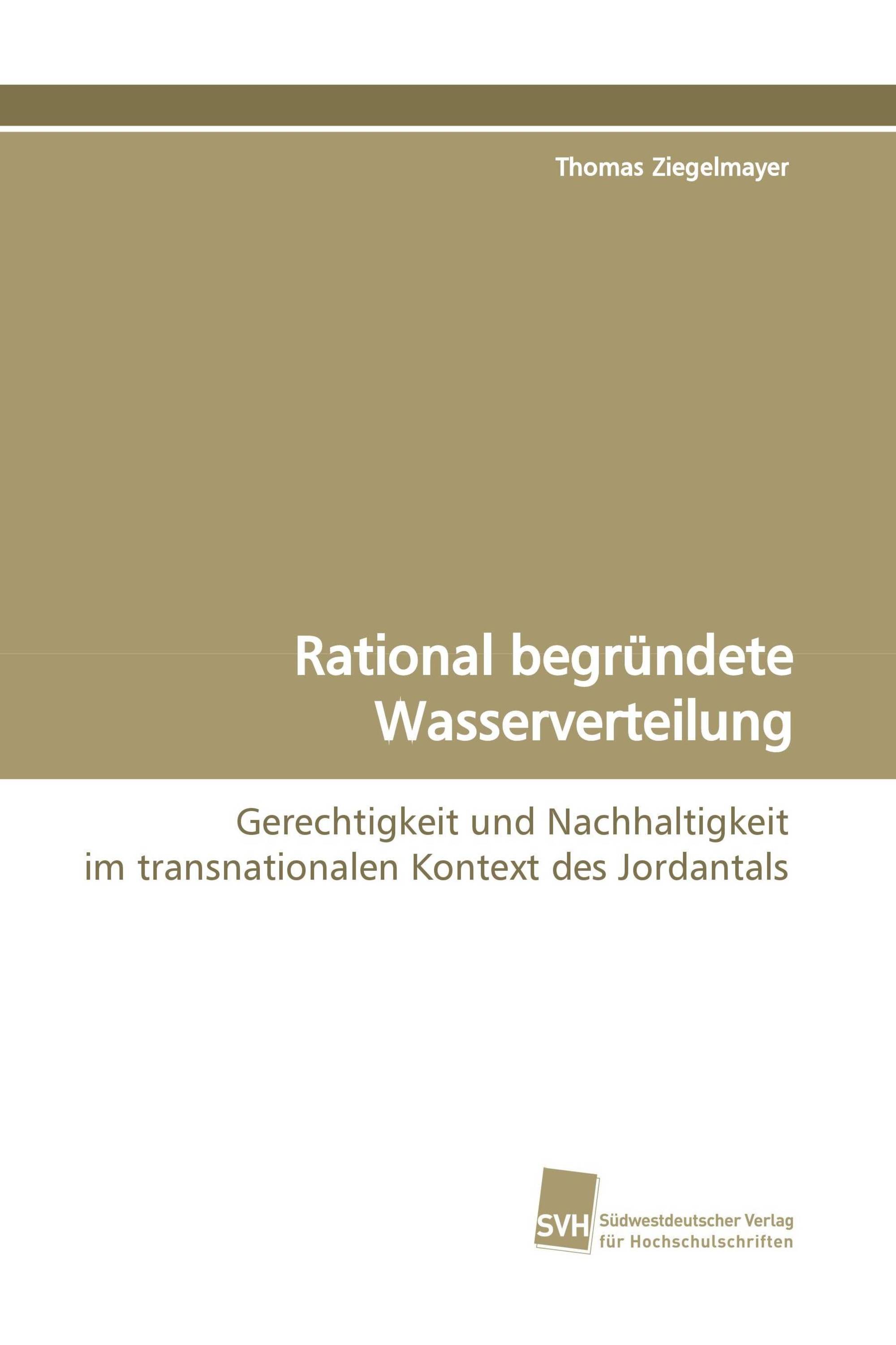 Rational begründete Wasserverteilung