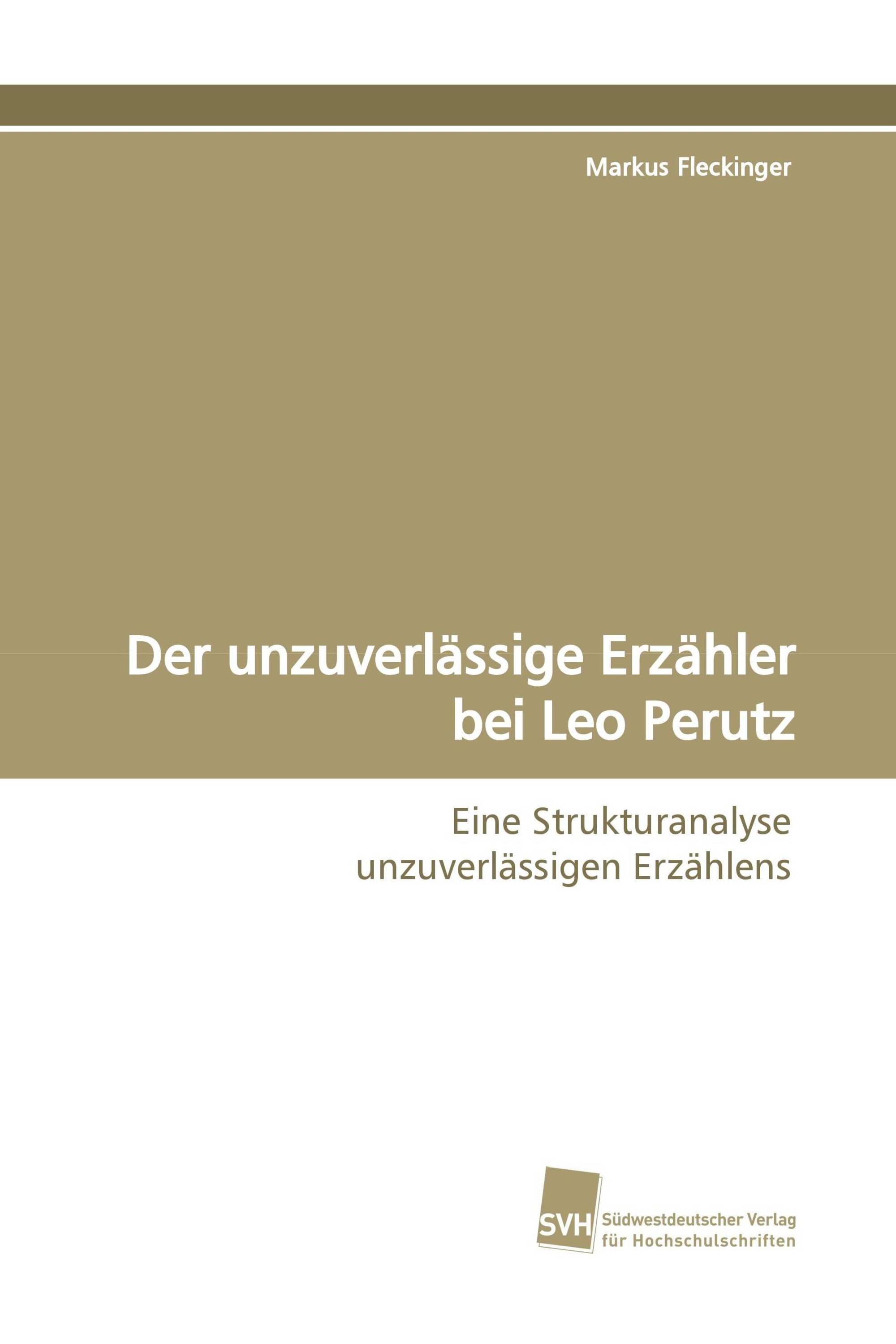 Der unzuverlässige Erzähler bei Leo Perutz