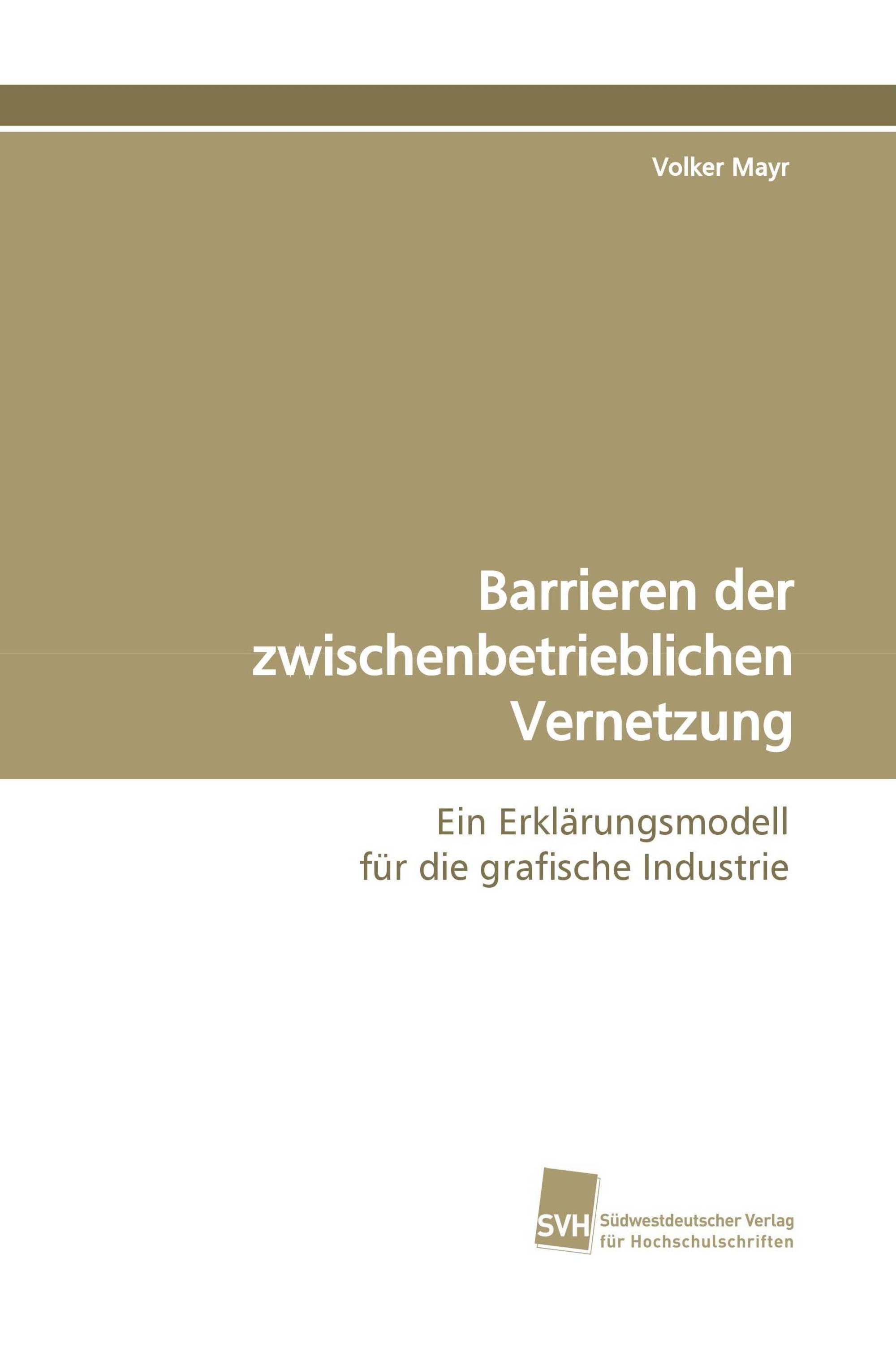 Barrieren der zwischenbetrieblichen Vernetzung