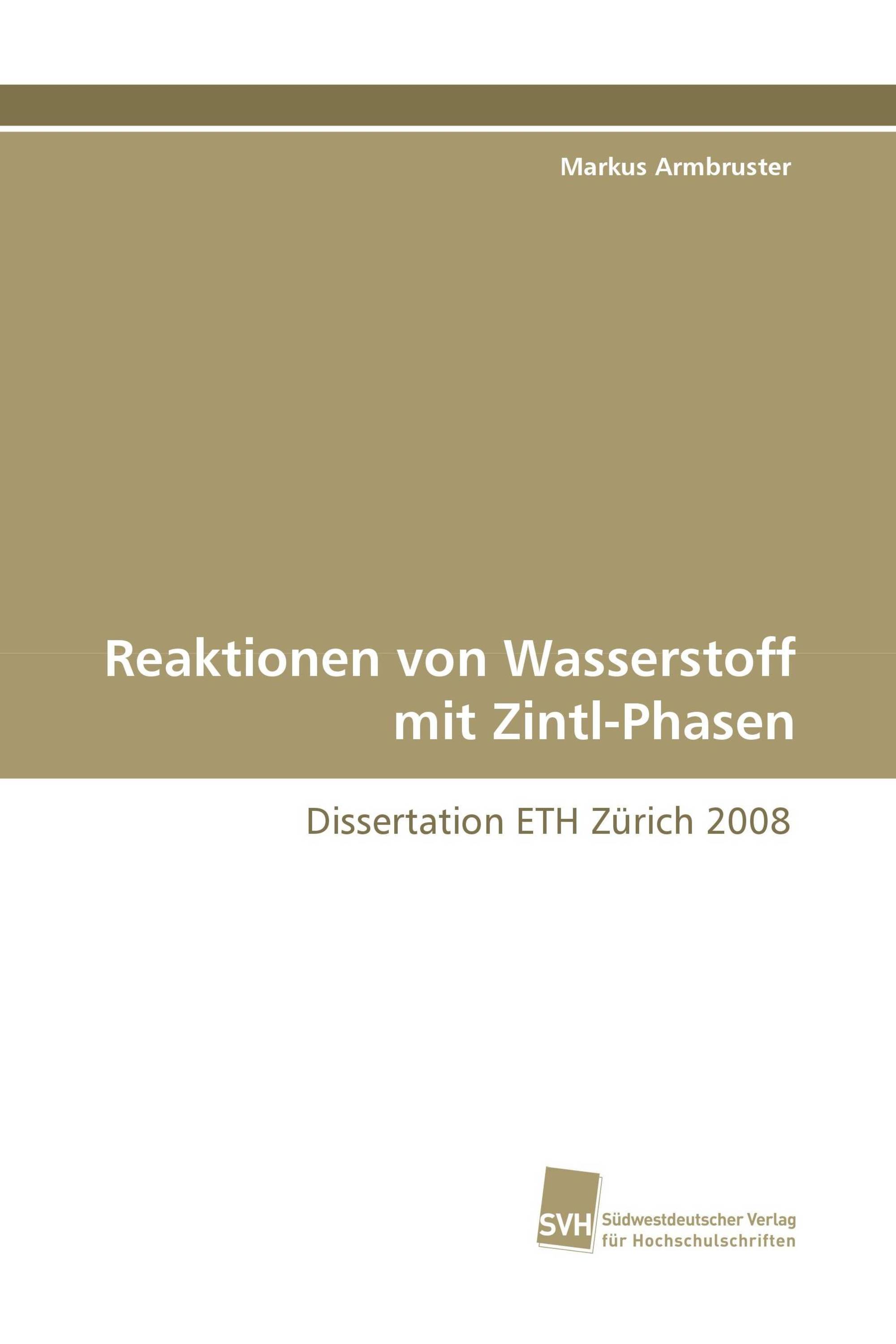 Reaktionen von Wasserstoff mit Zintl-Phasen