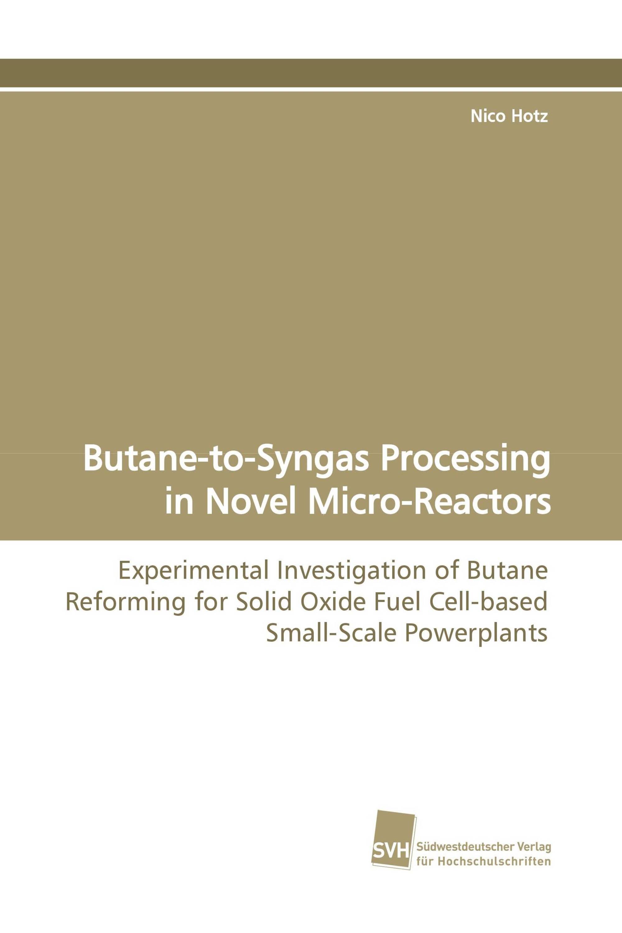 Butane-to-Syngas Processing in Novel Micro-Reactors