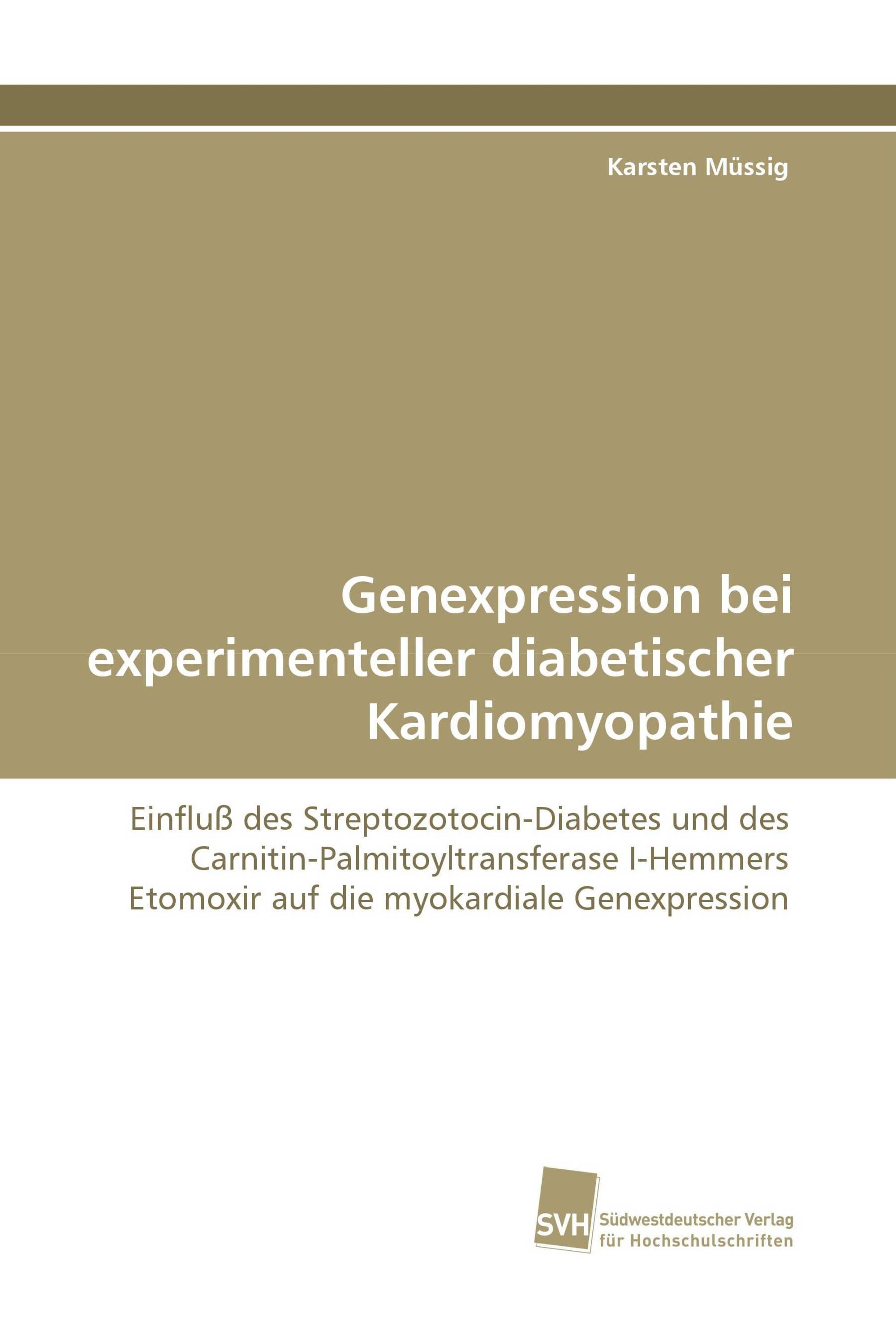 Genexpression bei experimenteller diabetischer Kardiomyopathie