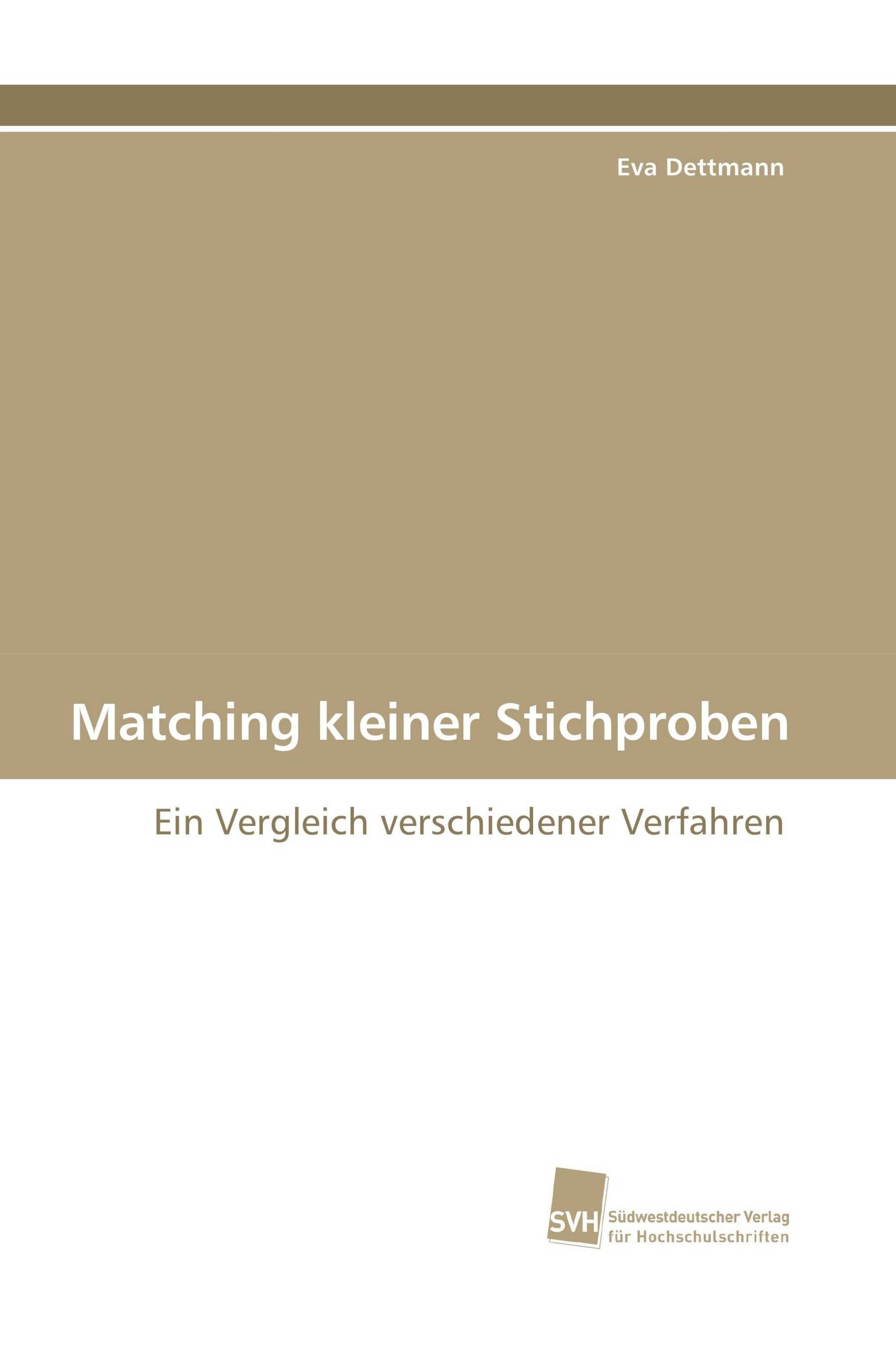 Matching kleiner Stichproben