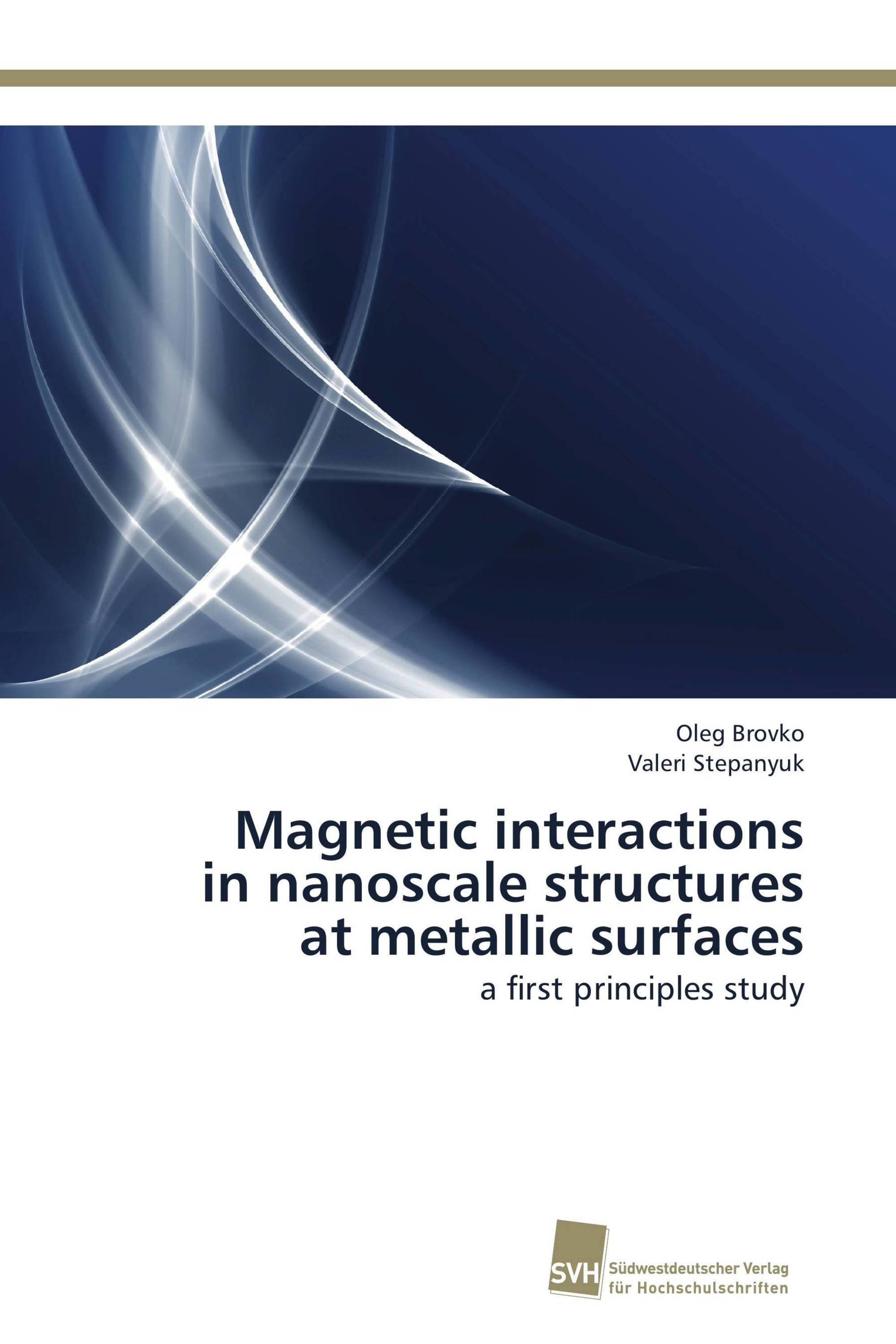 Magnetic interactions in nanoscale structures at metallic surfaces