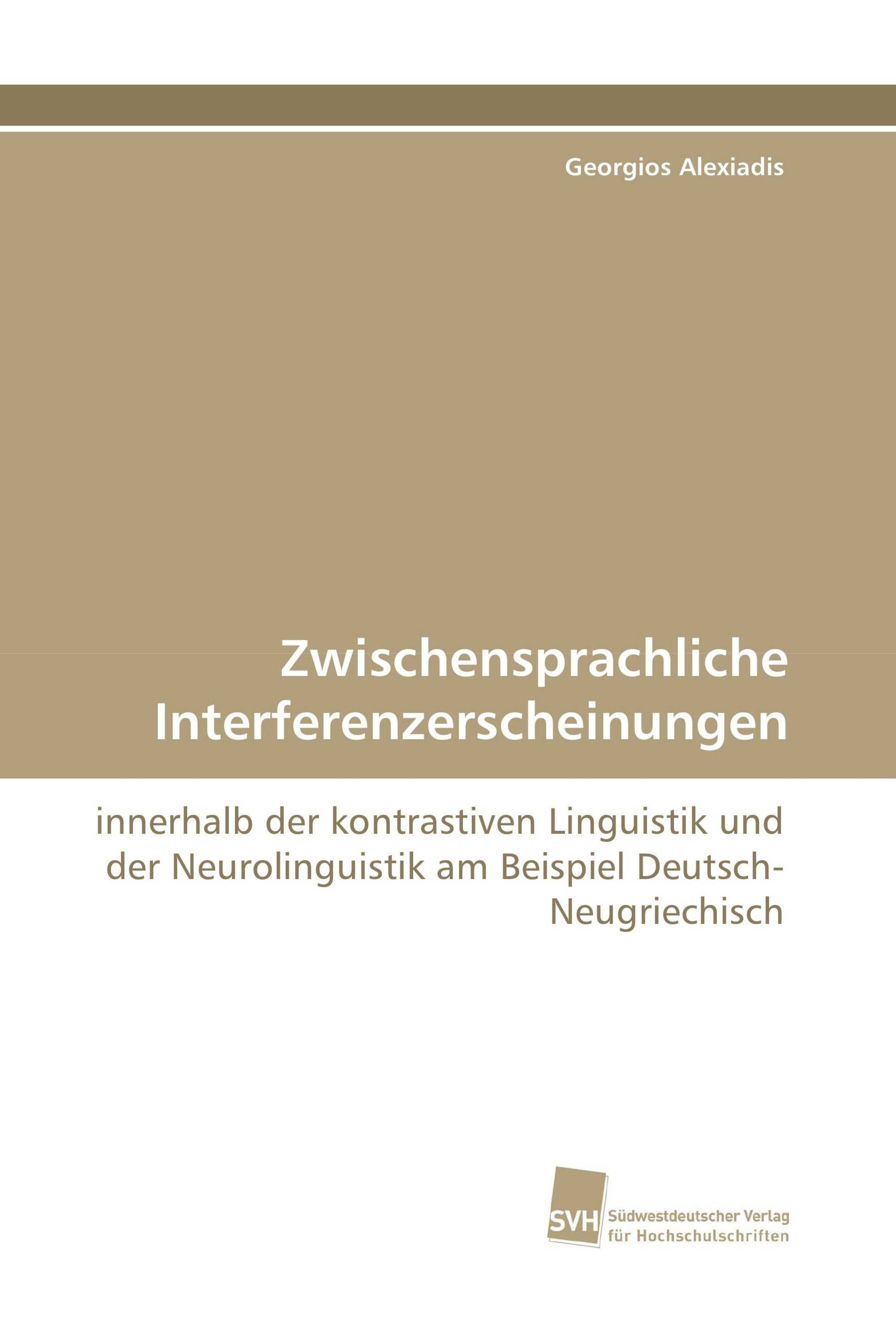 Zwischensprachliche Interferenzerscheinungen