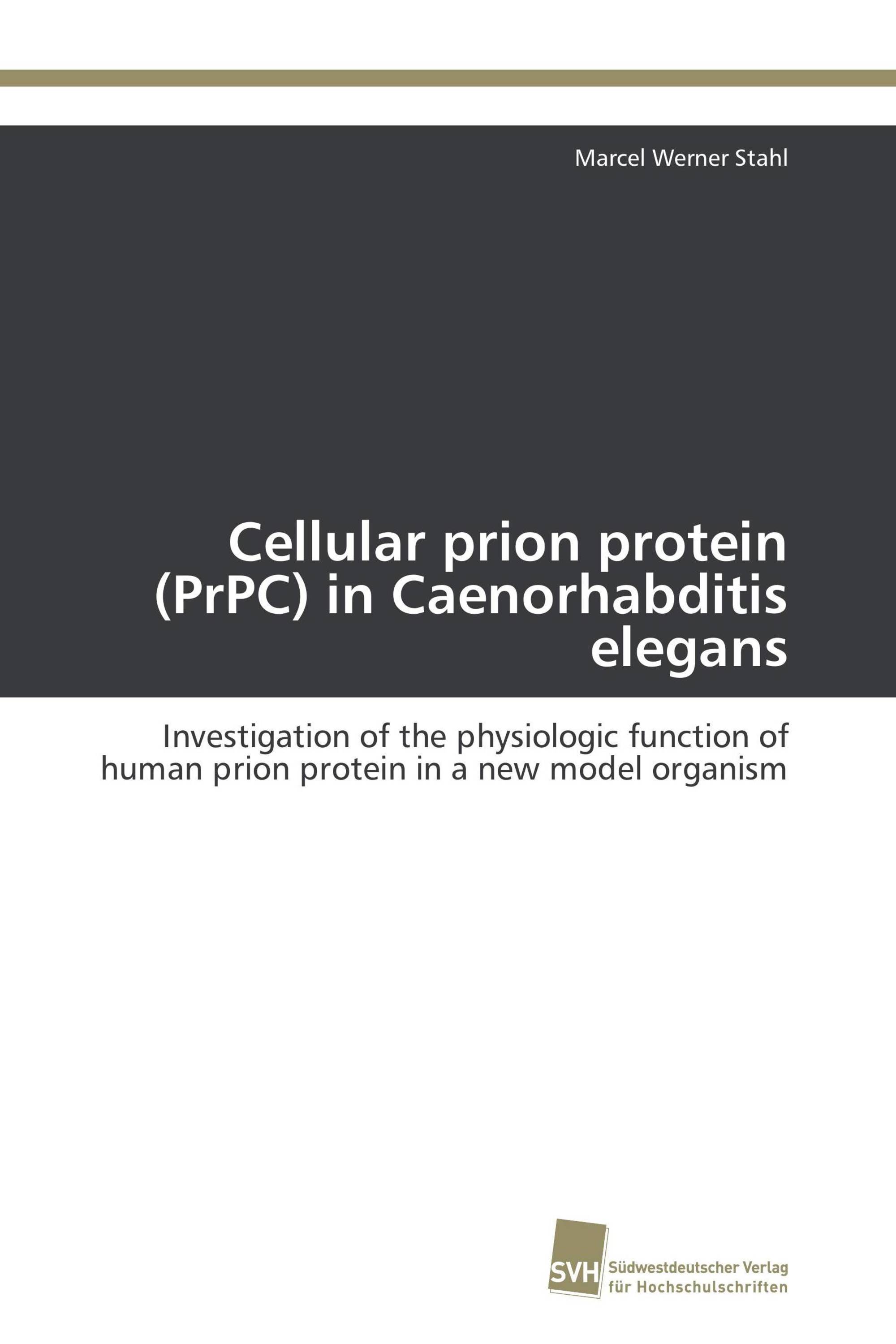 Cellular prion protein (PrPC) in Caenorhabditis elegans